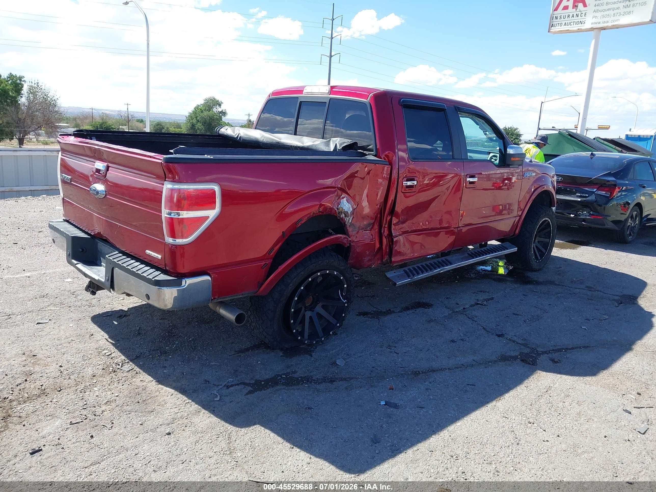 2014 Ford F-150 Lariat Red vin: 1FTFW1EF4EFB90918