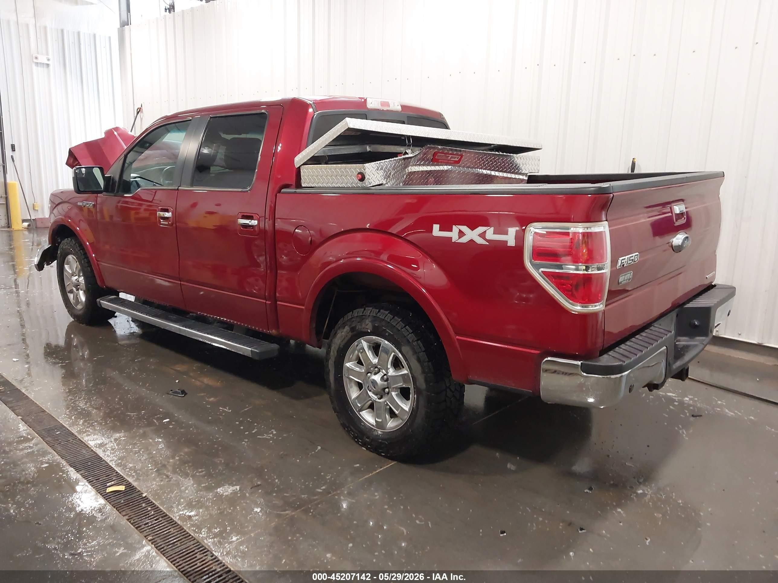 2014 Ford F-150 Lariat Red vin: 1FTFW1EF4EKF08480