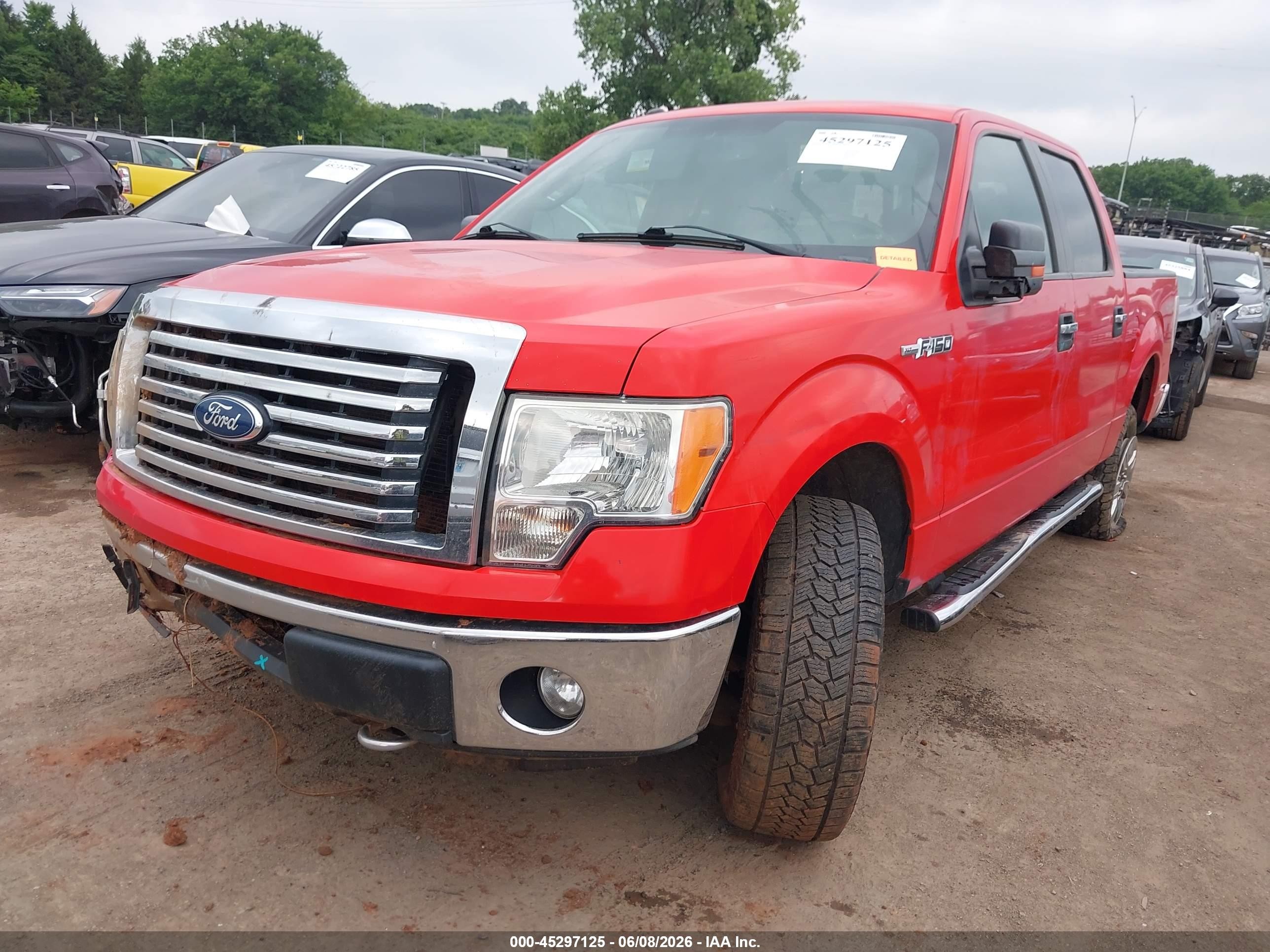 2011 Ford F-150 Xlt Red vin: 1FTFW1EF5BKD86126