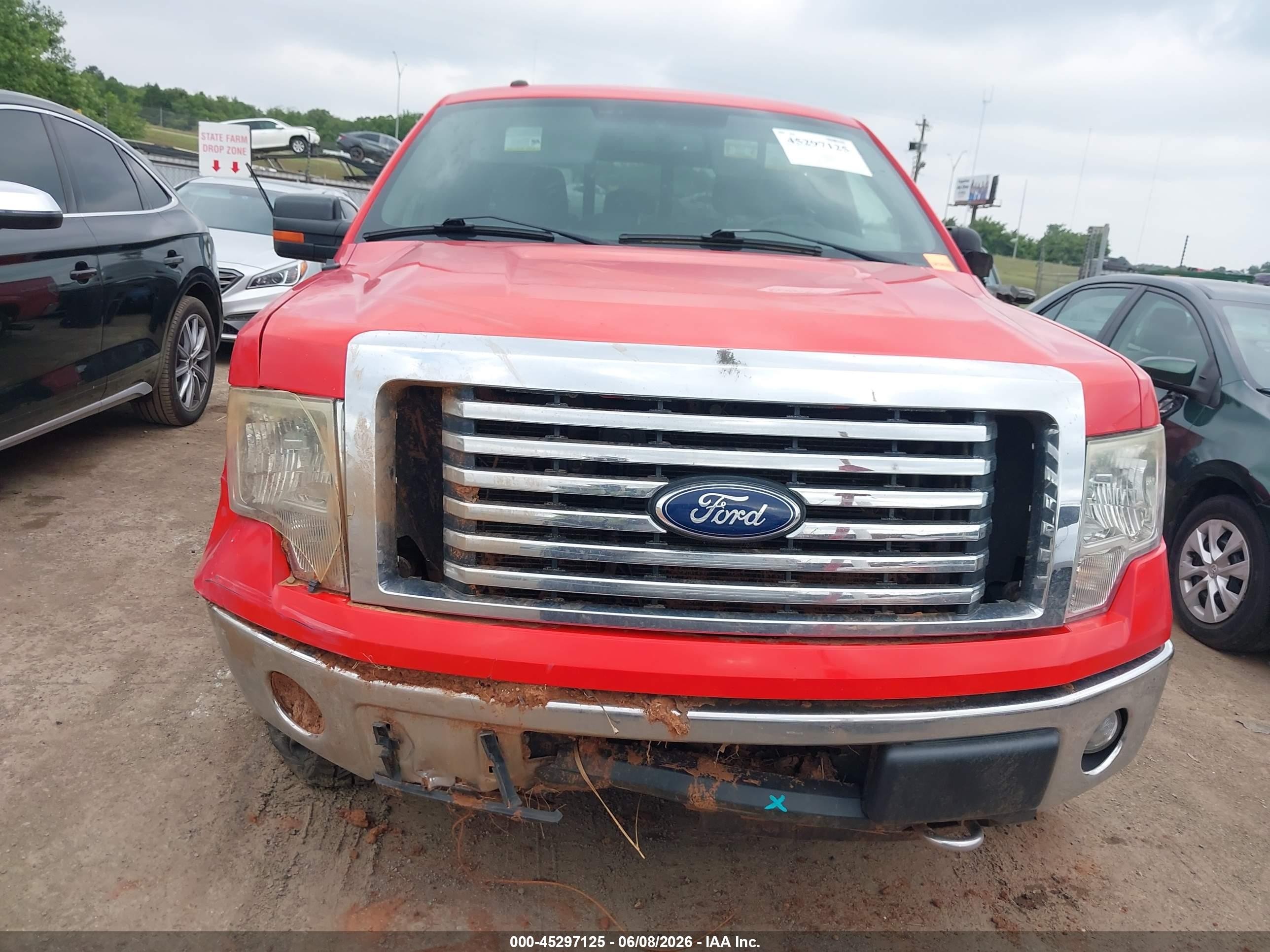 2011 Ford F-150 Xlt Red vin: 1FTFW1EF5BKD86126