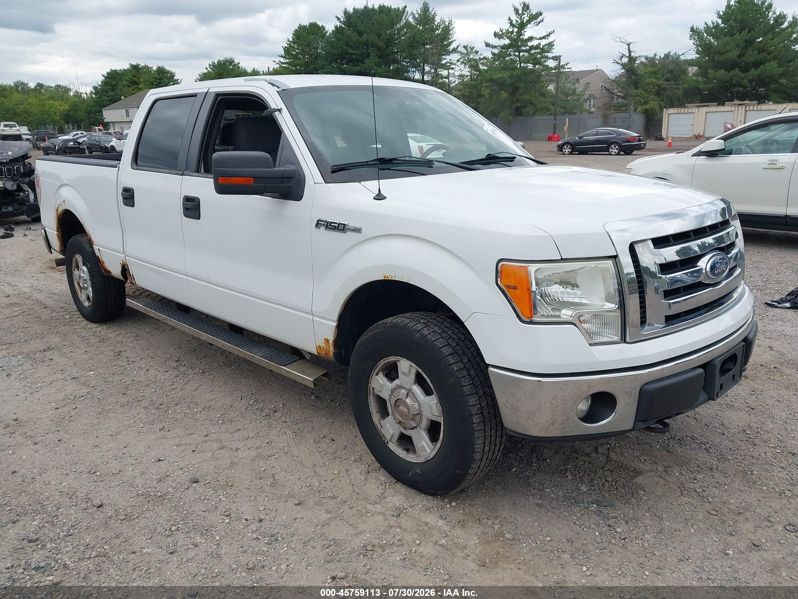 2012 Ford F-150 Xlt White vin: 1FTFW1EF5CFA45965