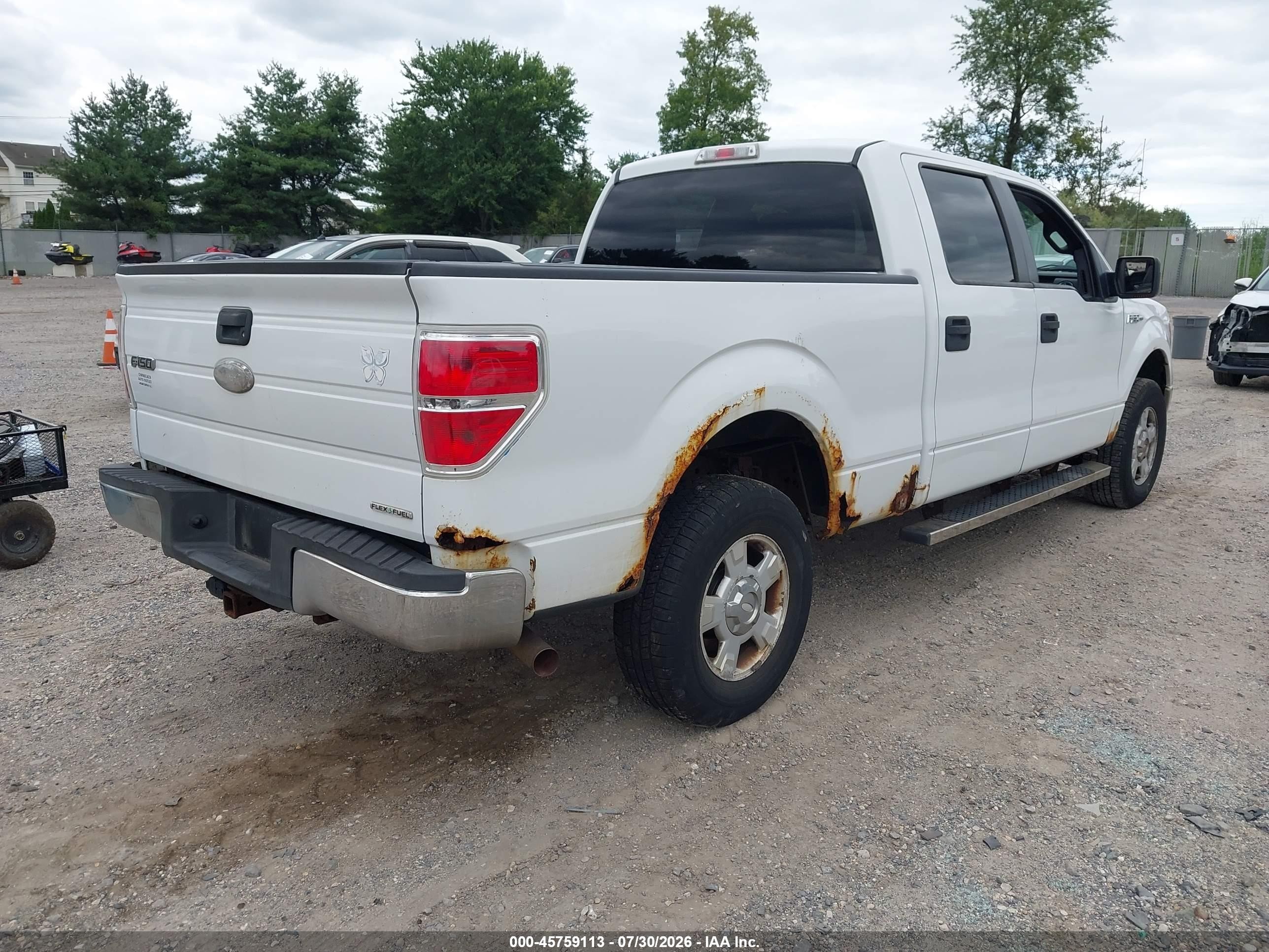 2012 Ford F-150 Xlt White vin: 1FTFW1EF5CFA45965