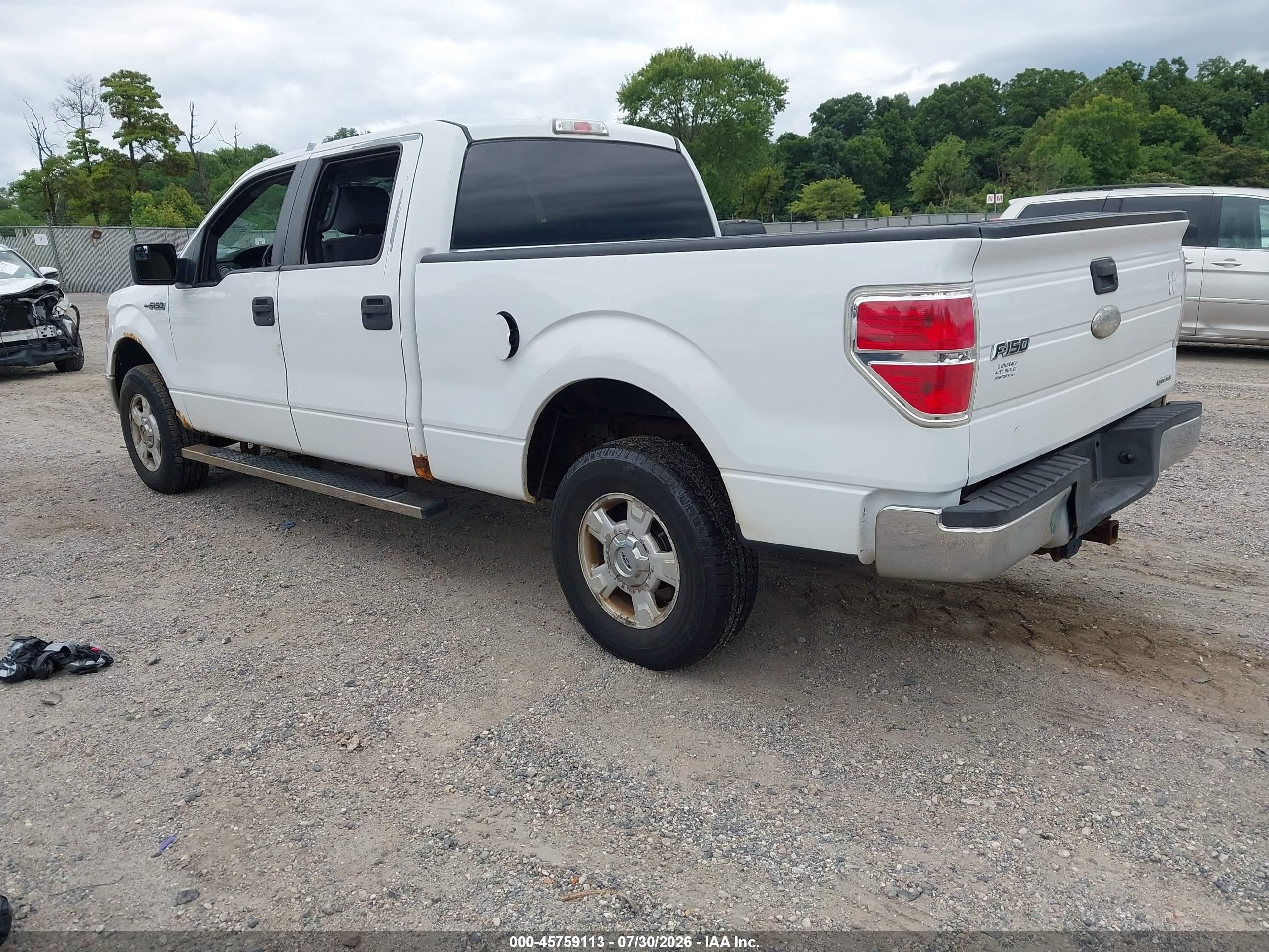 2012 Ford F-150 Xlt White vin: 1FTFW1EF5CFA45965