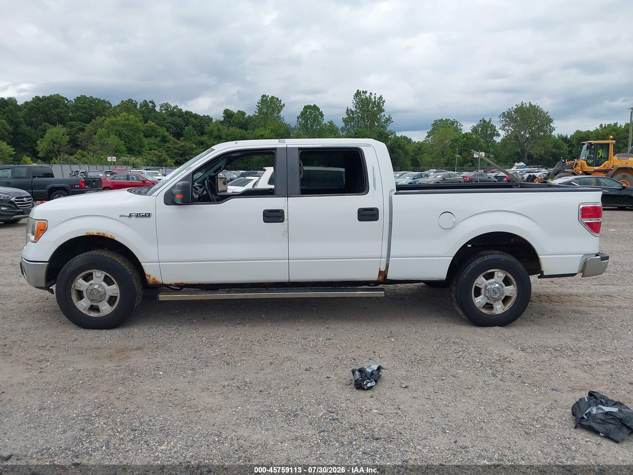 2012 Ford F-150 Xlt White vin: 1FTFW1EF5CFA45965