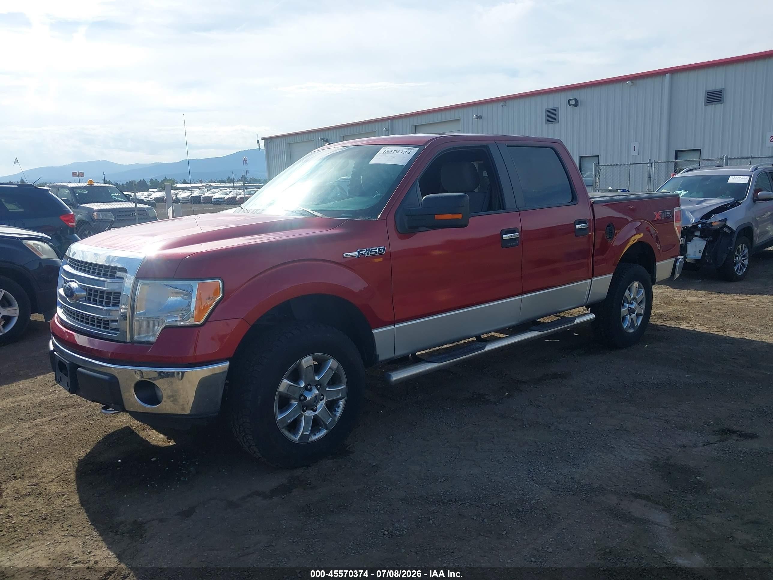 2013 Ford F-150 Xlt Red vin: 1FTFW1EF5DFC00449