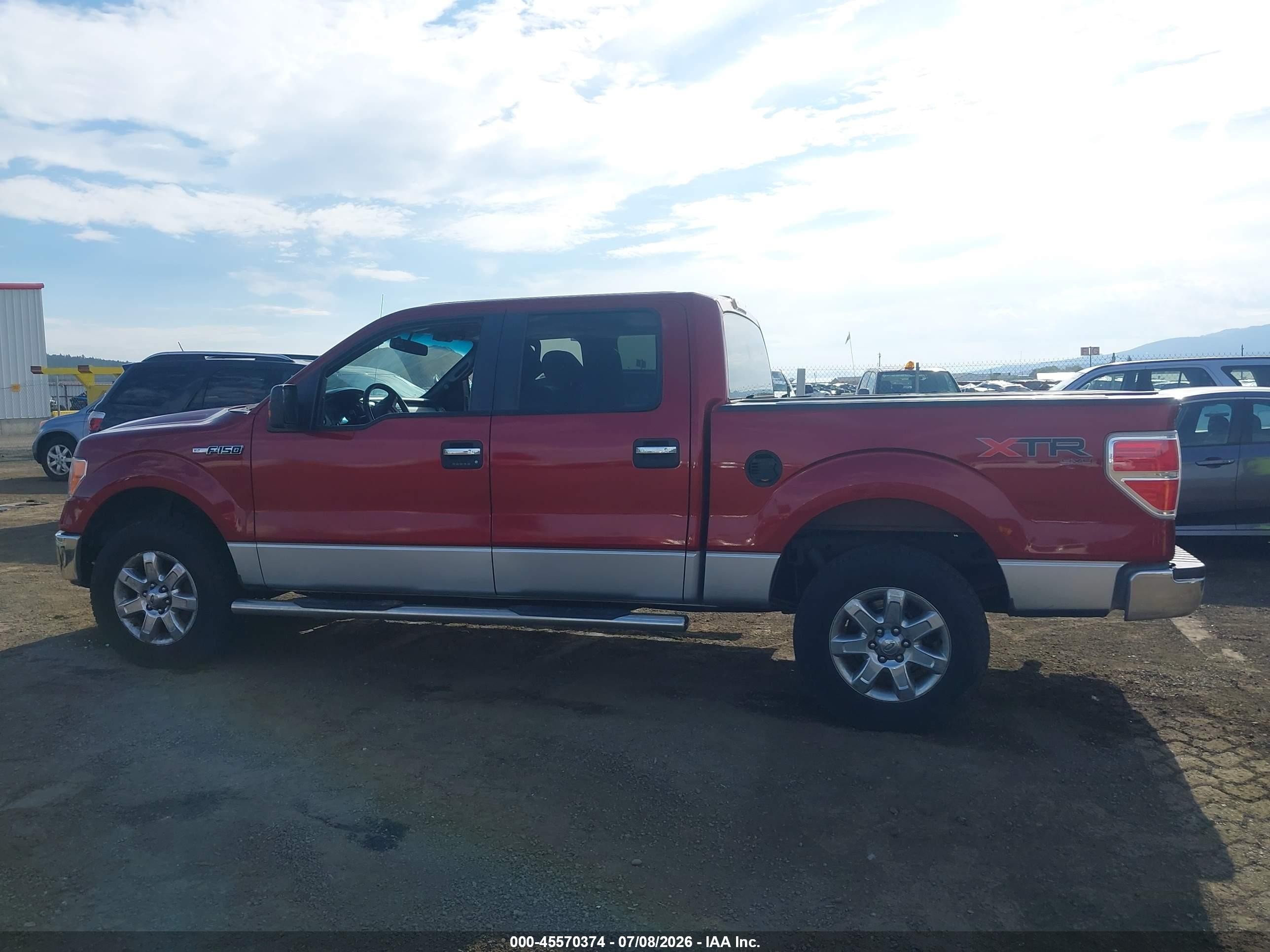 2013 Ford F-150 Xlt Red vin: 1FTFW1EF5DFC00449