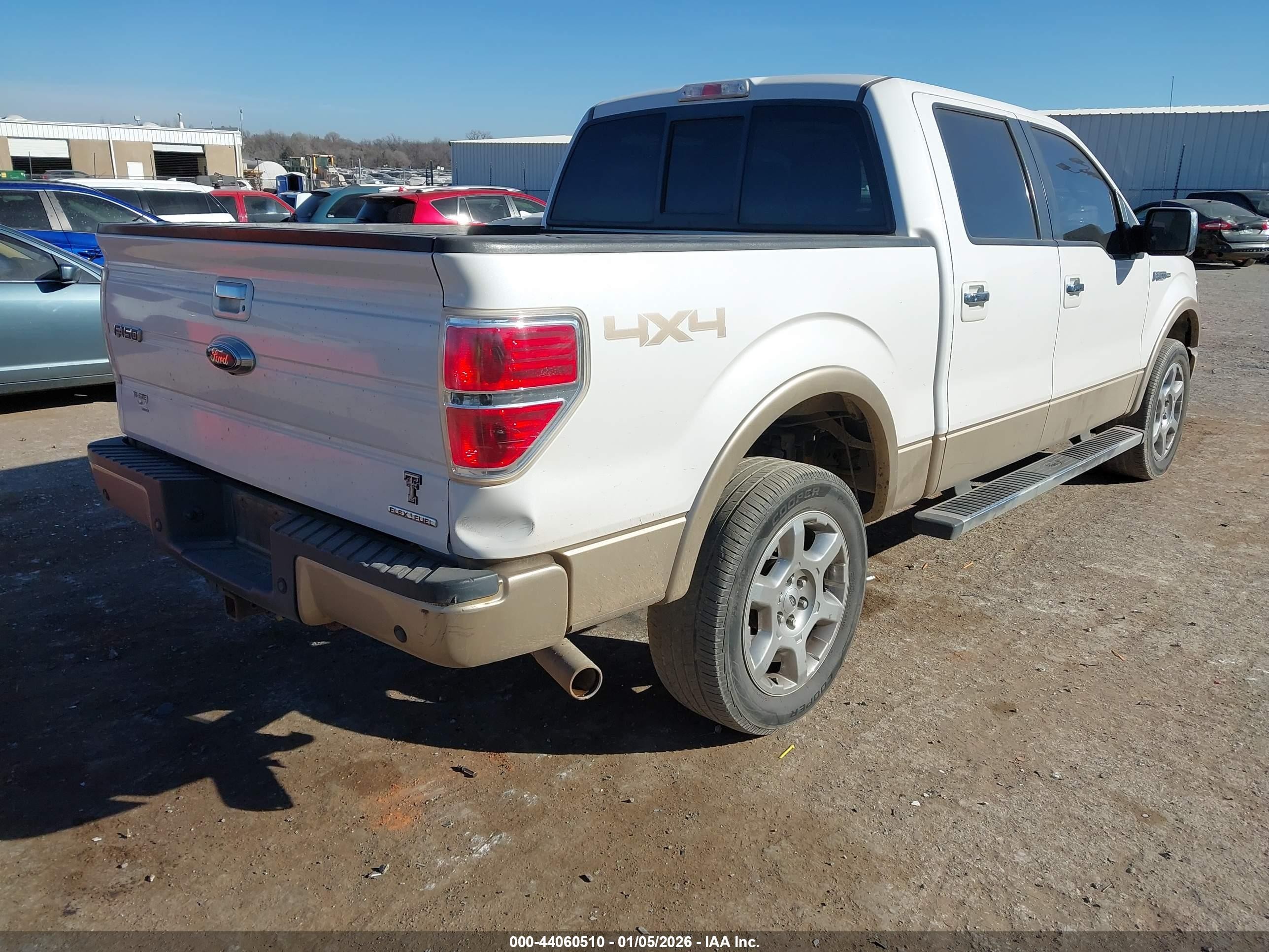 2013 Ford F-150 Lariat White vin: 1FTFW1EF5DKD53100