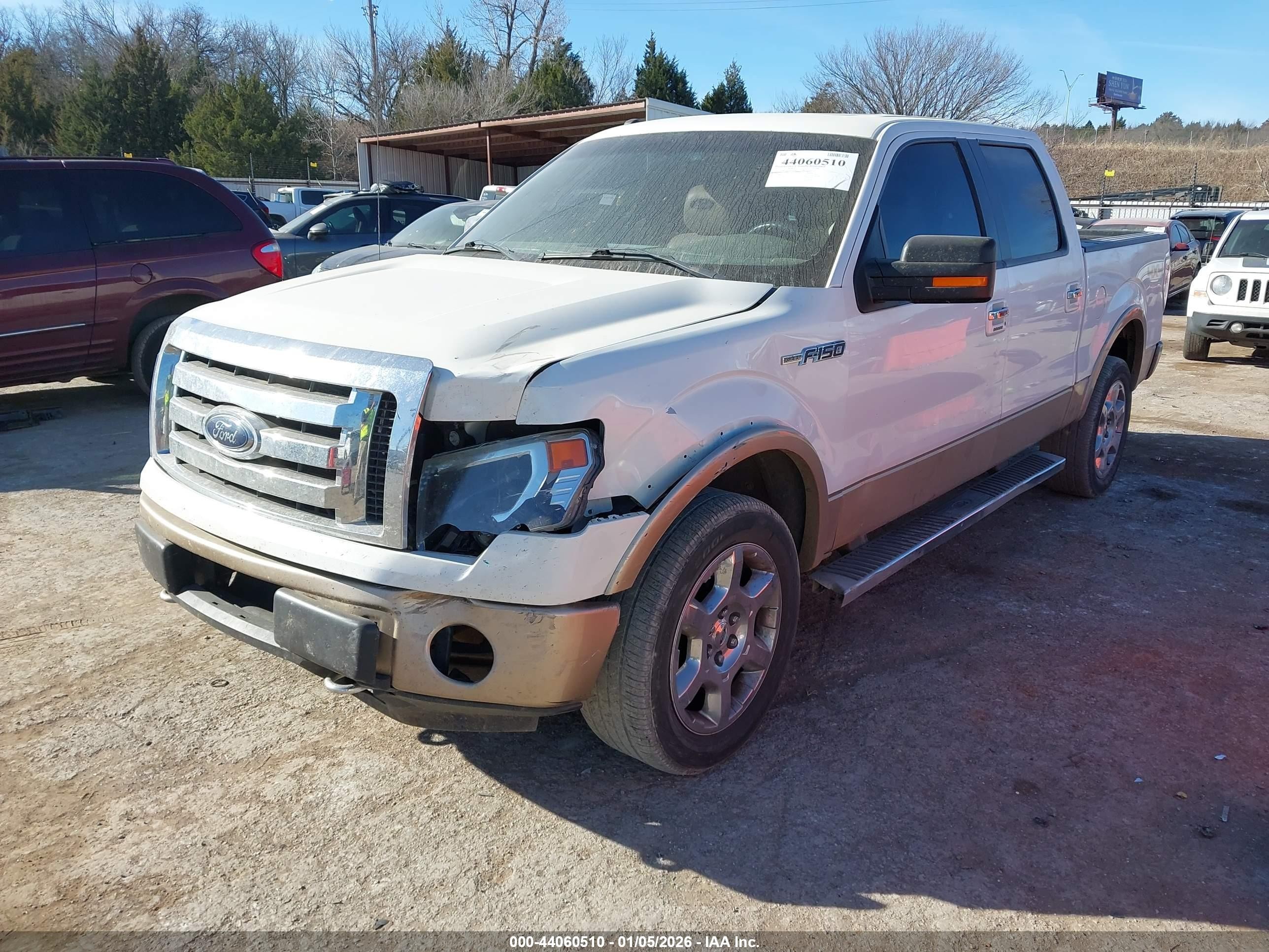 2013 Ford F-150 Lariat White vin: 1FTFW1EF5DKD53100