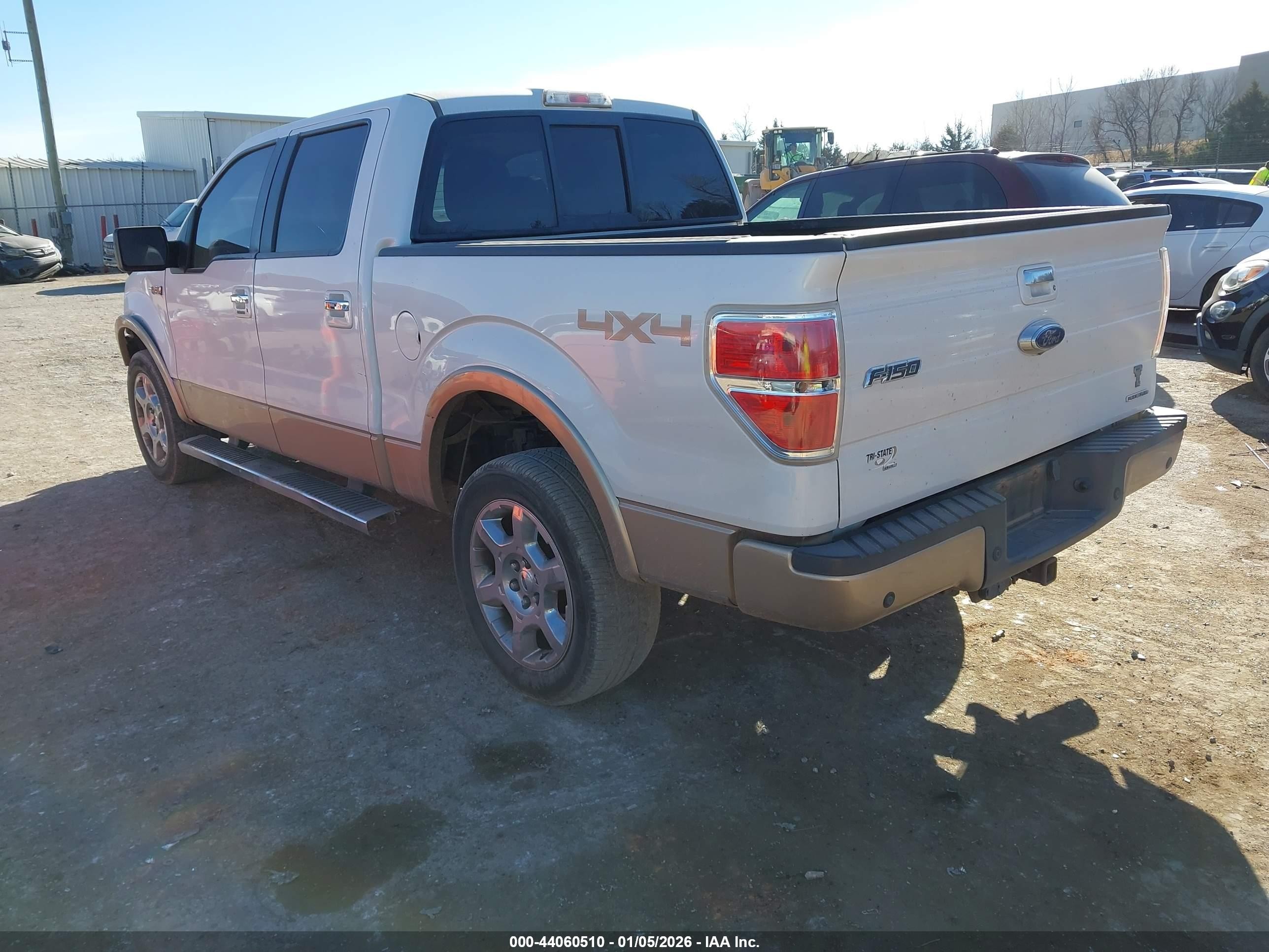 2013 Ford F-150 Lariat White vin: 1FTFW1EF5DKD53100