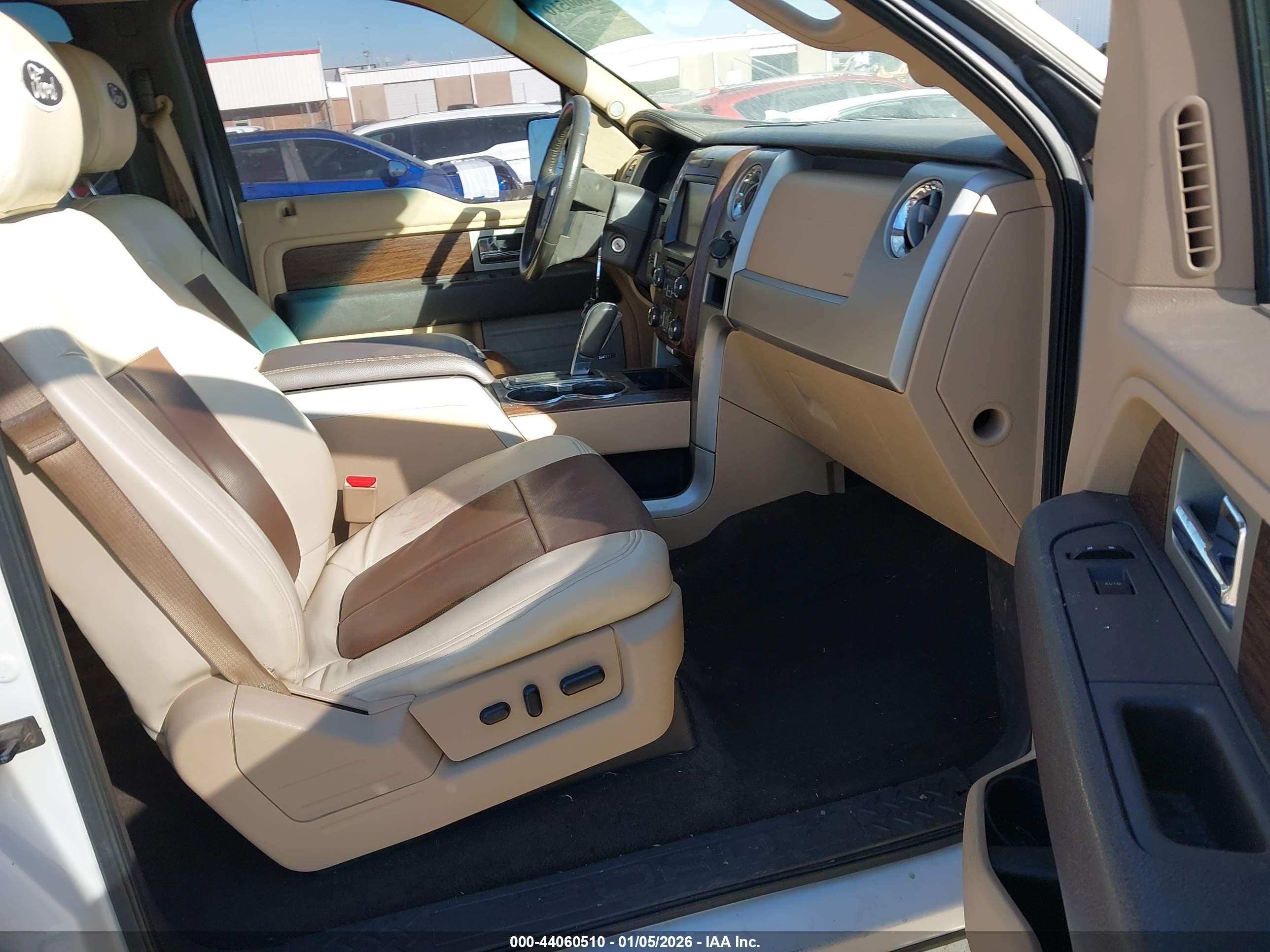 2013 Ford F-150 Lariat White vin: 1FTFW1EF5DKD53100