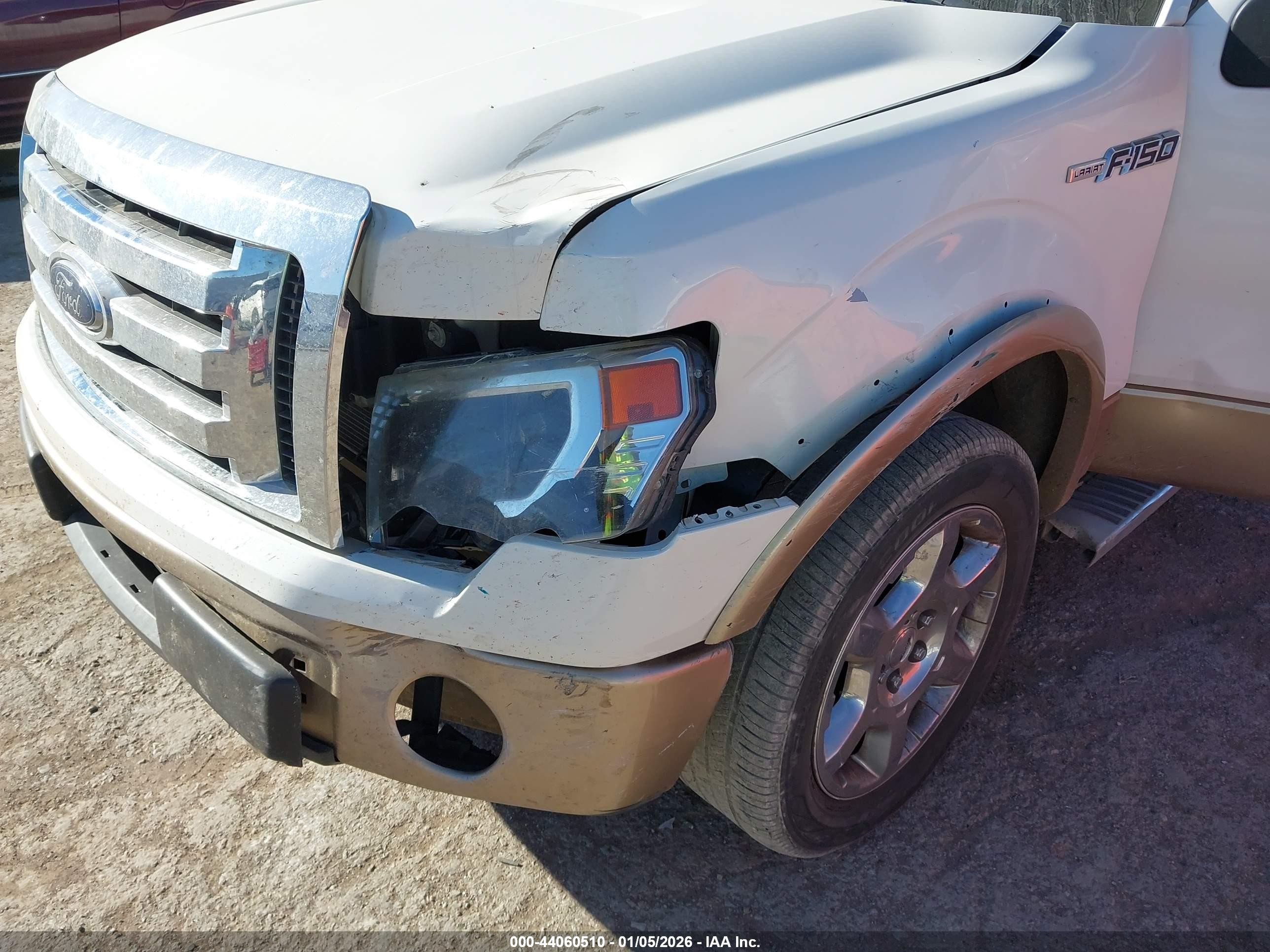 2013 Ford F-150 Lariat White vin: 1FTFW1EF5DKD53100