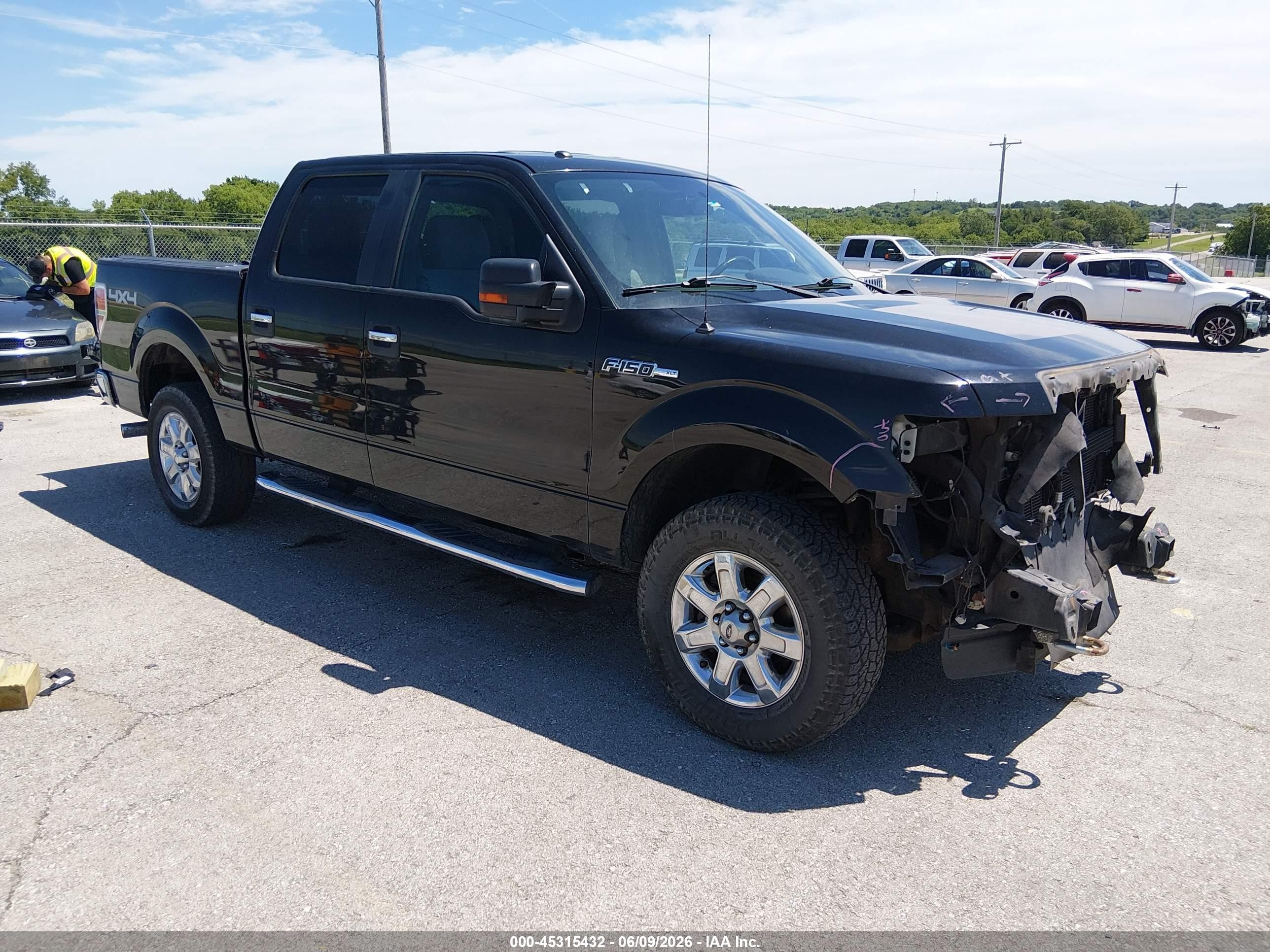 2013 Ford F-150 Xlt Black vin: 1FTFW1EF5DKE11089