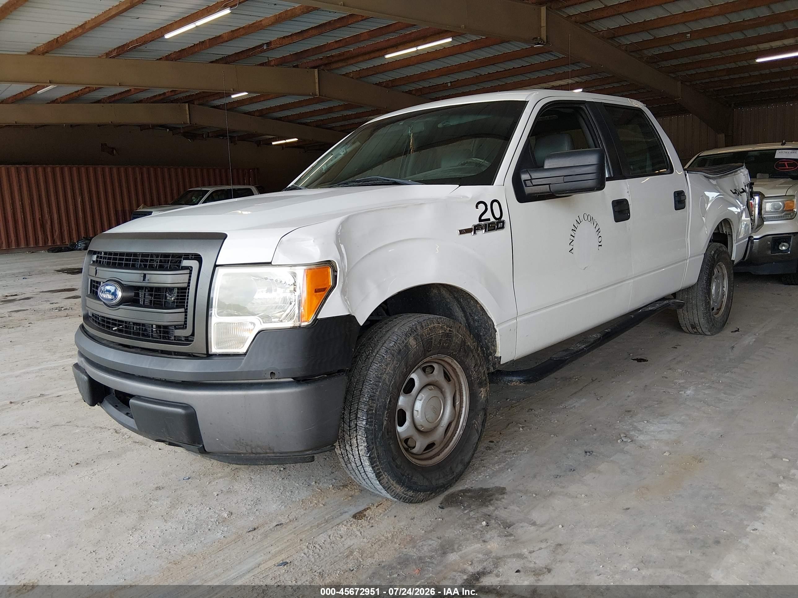 2013 Ford F-150 Xl White vin: 1FTFW1EF5DKE83815