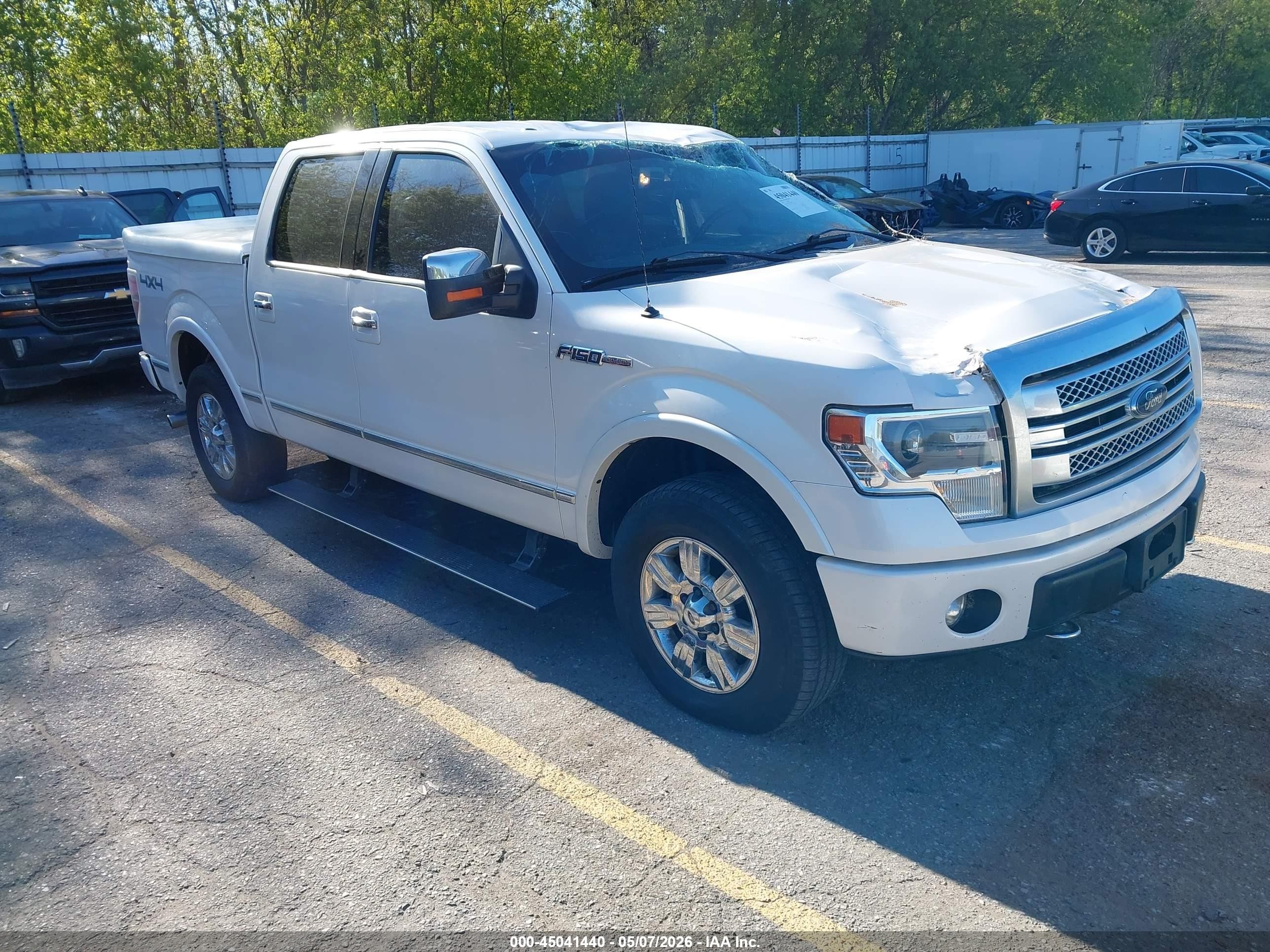 2014 Ford F-150 Platinum White vin: 1FTFW1EF5EFA68990