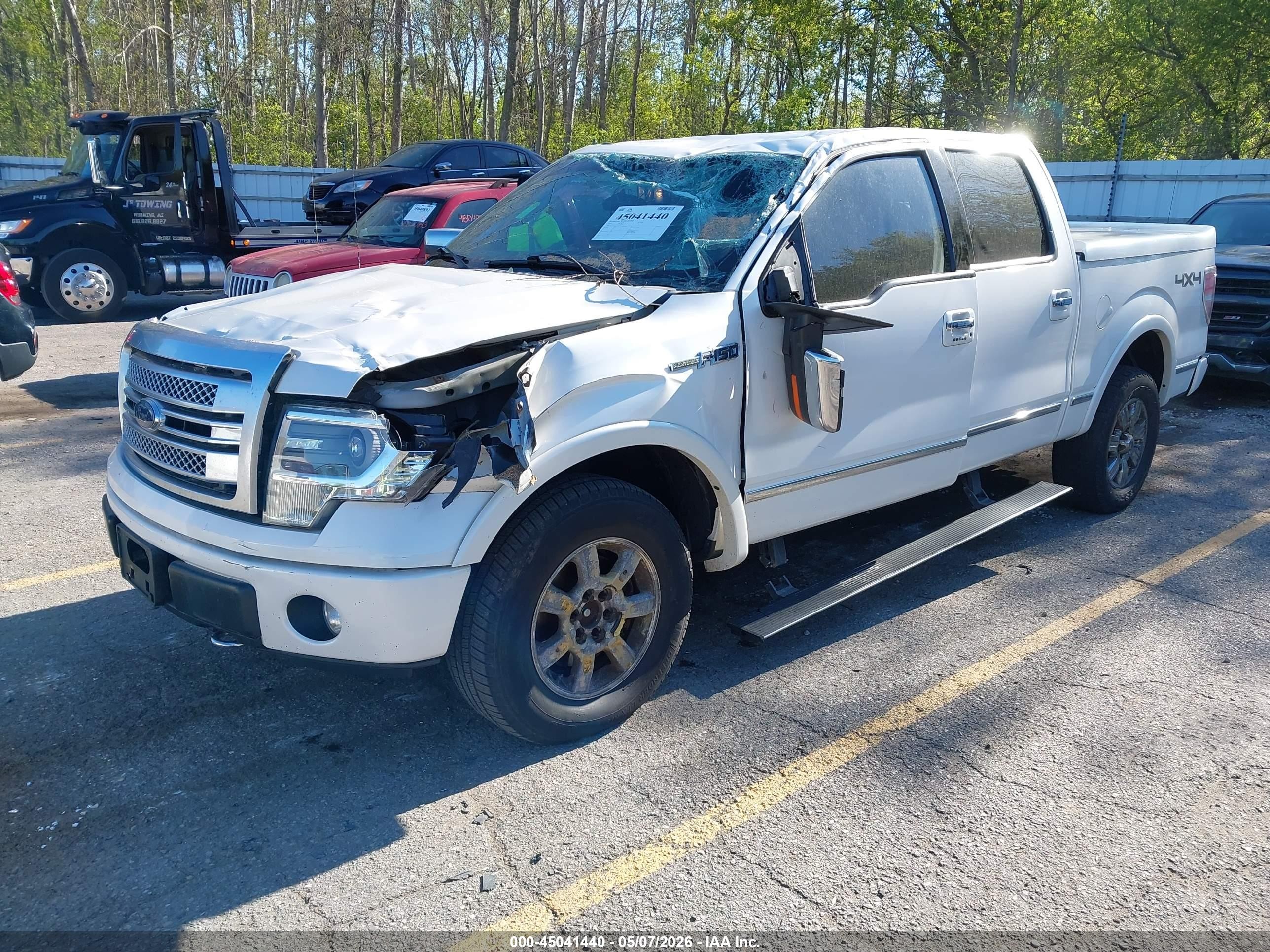 2014 Ford F-150 Platinum White vin: 1FTFW1EF5EFA68990