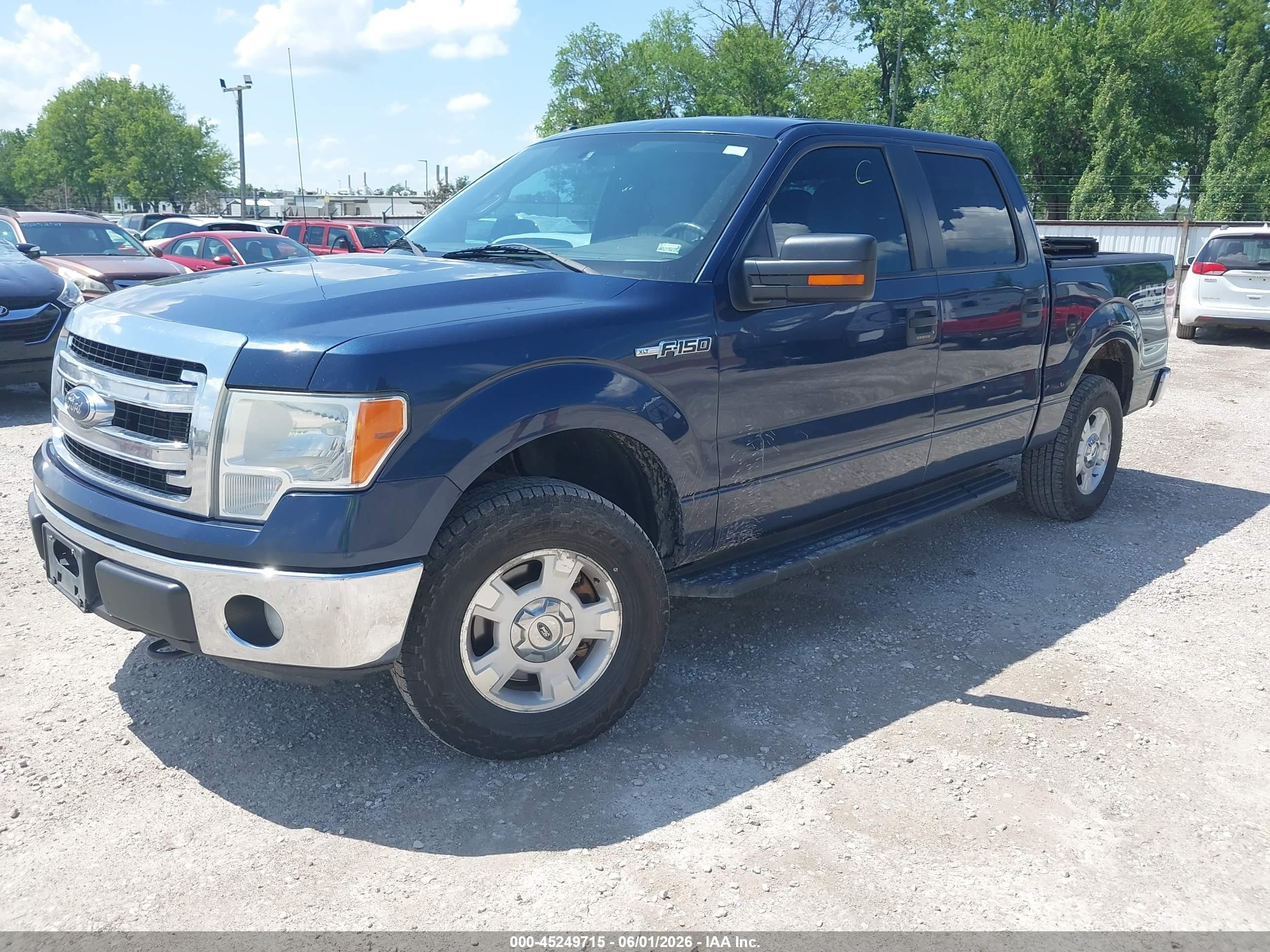 2014 Ford F-150 Xlt Blue vin: 1FTFW1EF5EFB03026