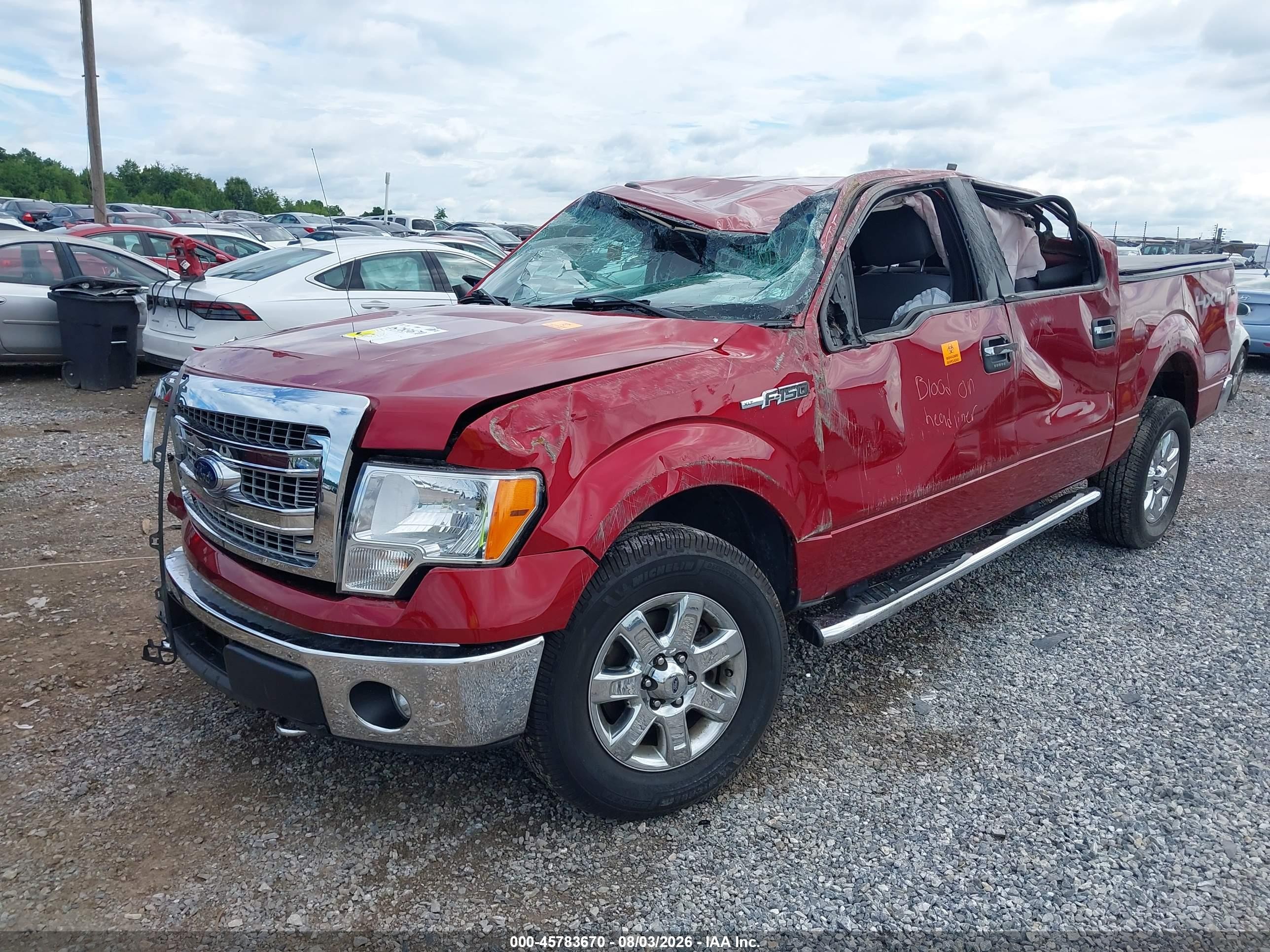2014 Ford F-150 Xlt Красный vin: 1FTFW1EF5EFB54834