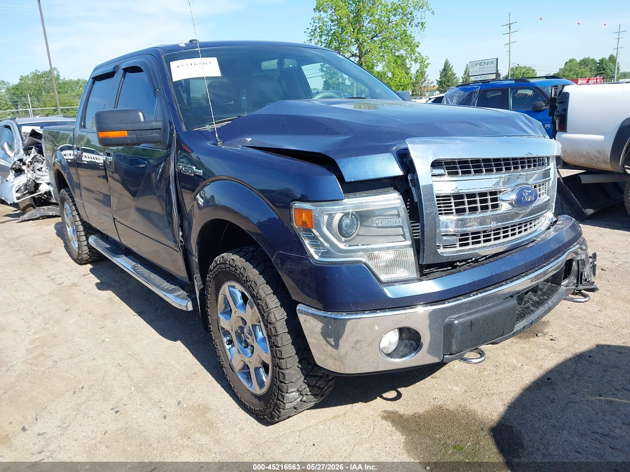 2014 Ford F-150 Xlt Blue vin: 1FTFW1EF5EFB97456