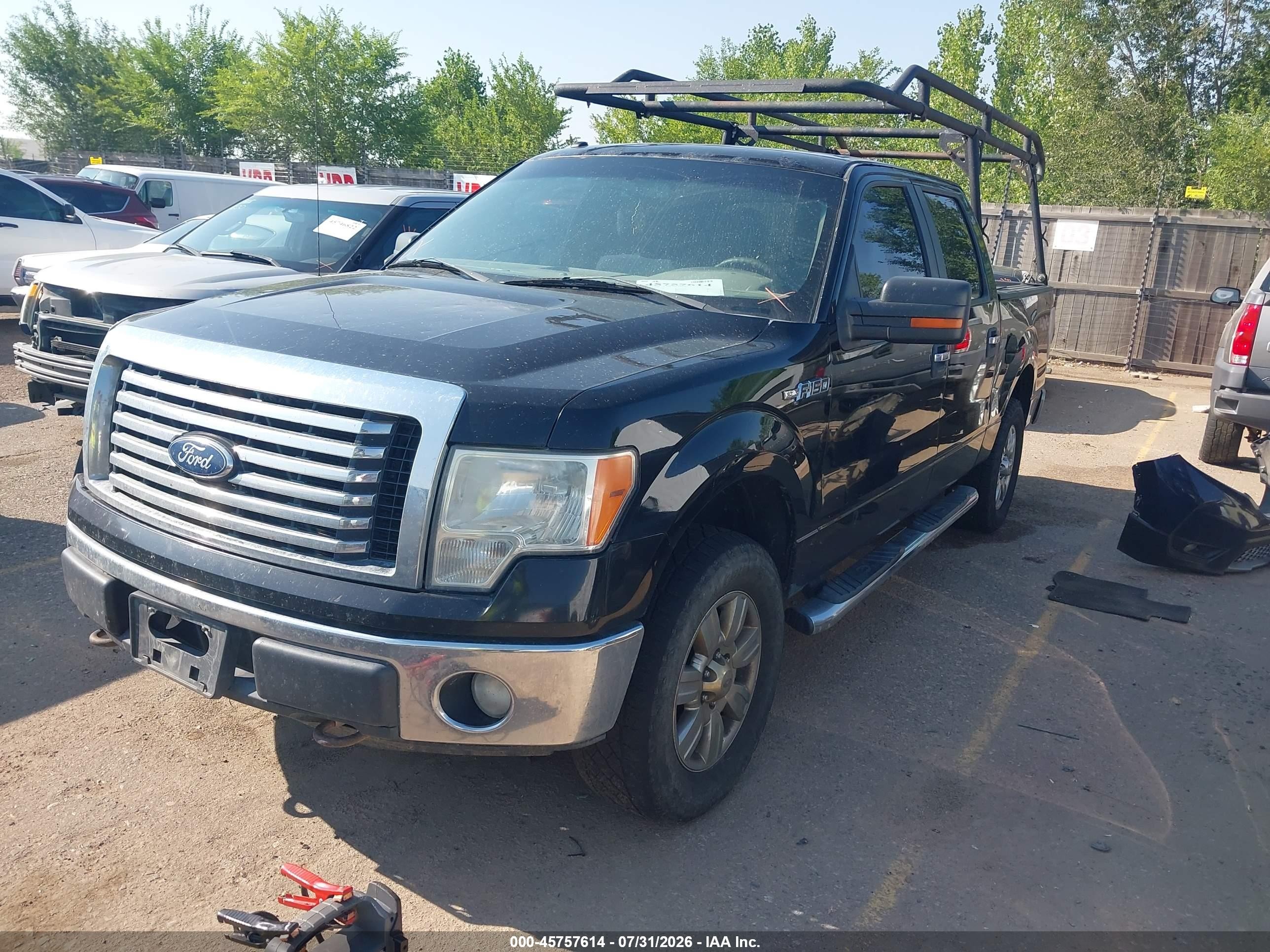 2011 Ford F-150 Xlt Black vin: 1FTFW1EF6BFD35257