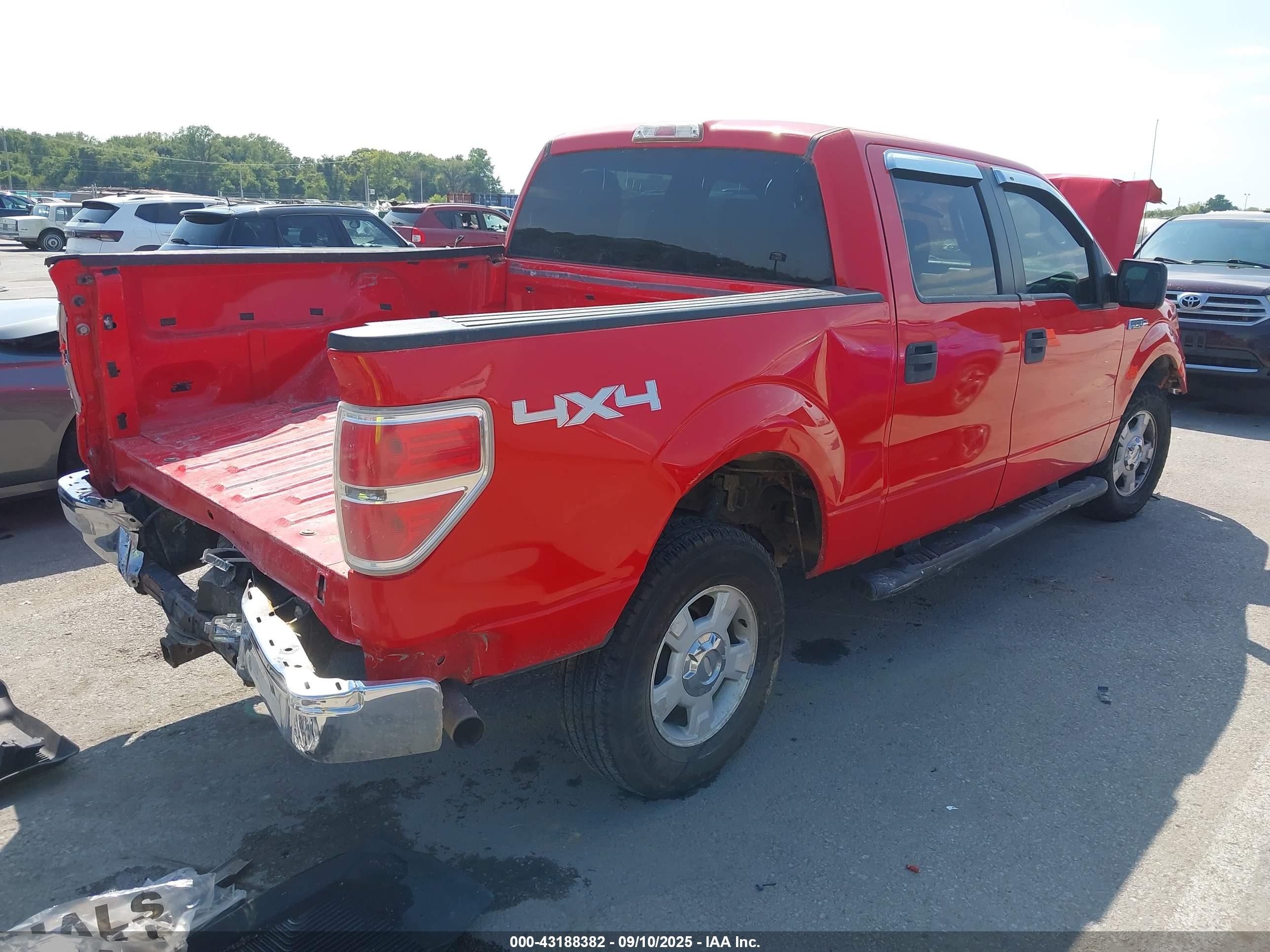 2012 Ford F-150 Xlt Red vin: 1FTFW1EF6CFB14954