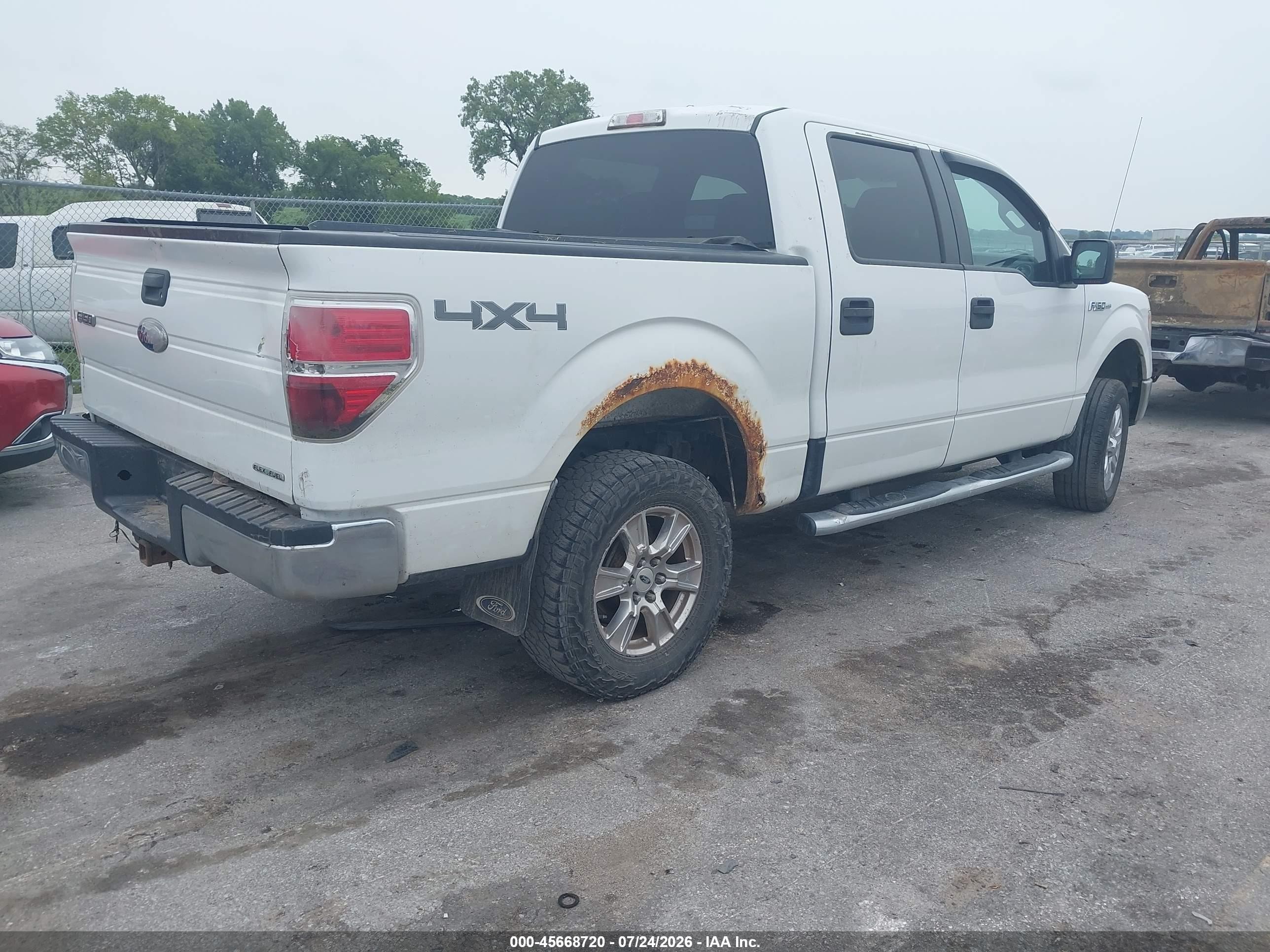2012 Ford F-150 Xlt White vin: 1FTFW1EF6CFB58050