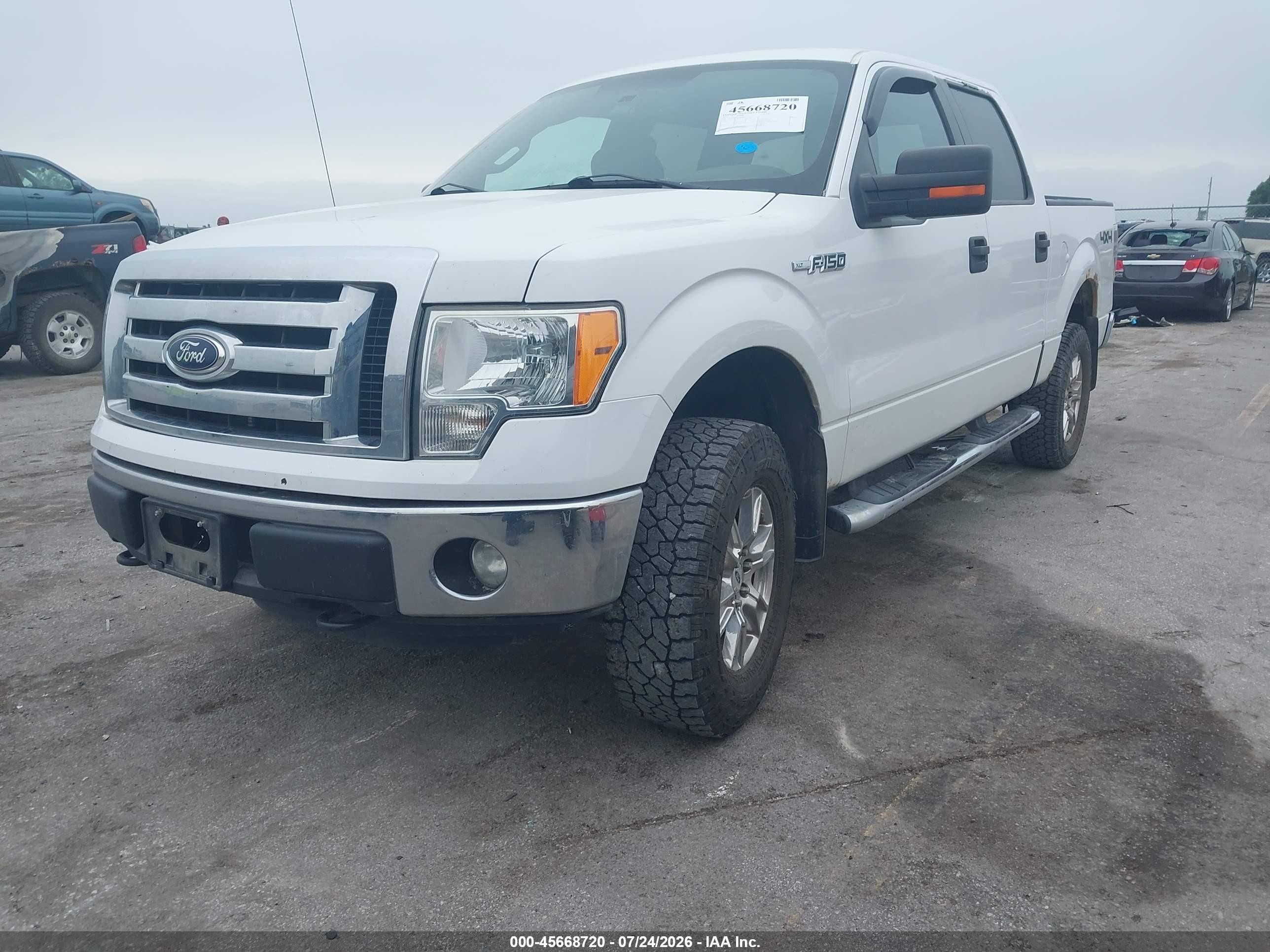 2012 Ford F-150 Xlt White vin: 1FTFW1EF6CFB58050