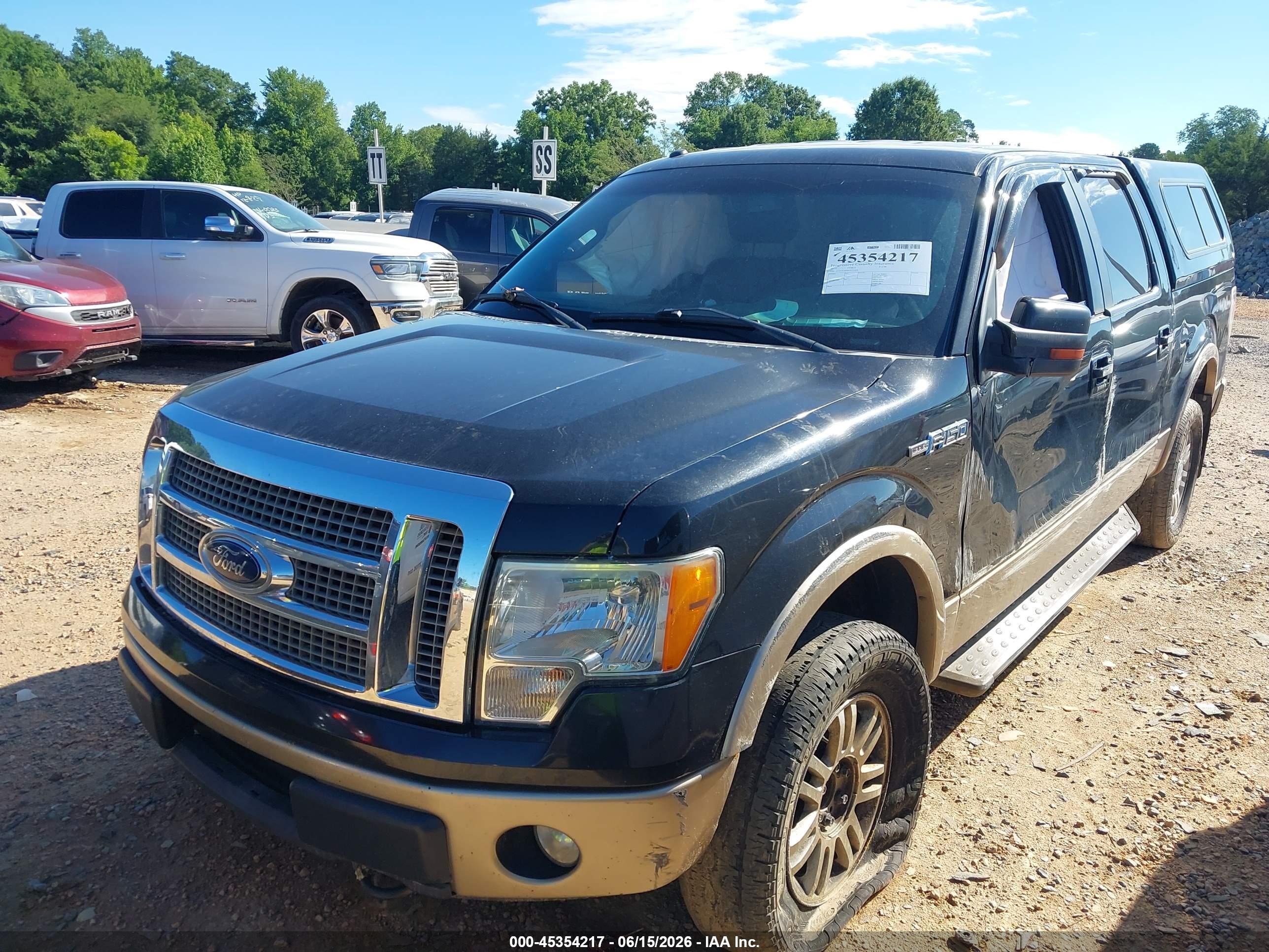 2012 Ford F-150 Lariat Black vin: 1FTFW1EF6CFC71870