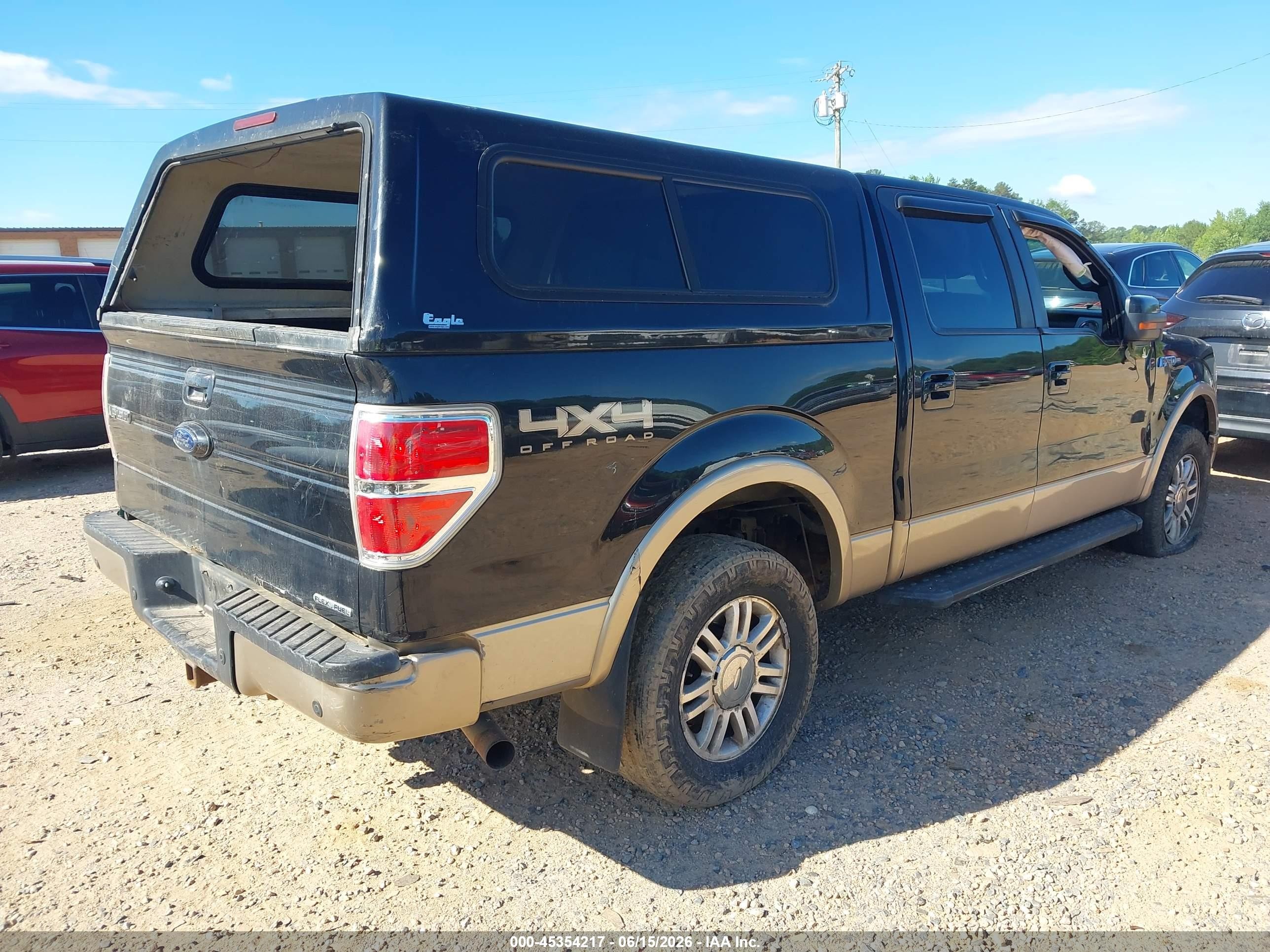 2012 Ford F-150 Lariat Black vin: 1FTFW1EF6CFC71870