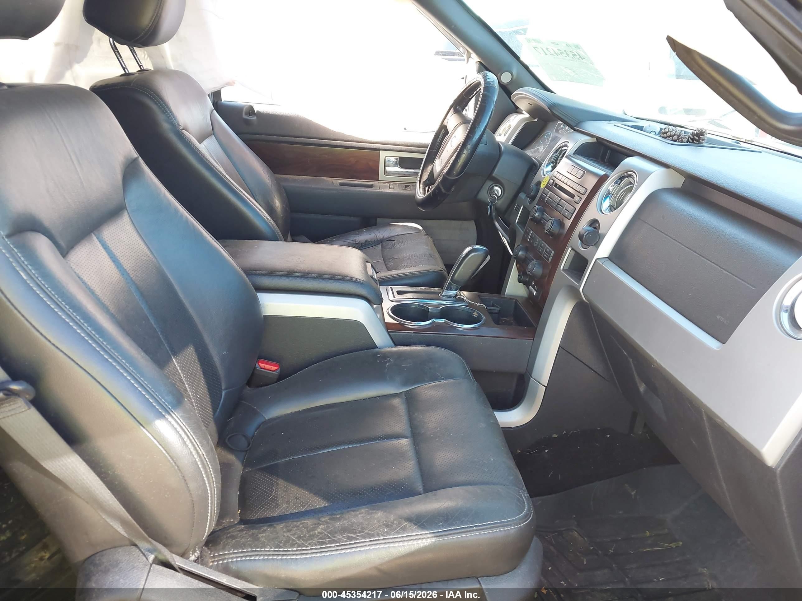 2012 Ford F-150 Lariat Black vin: 1FTFW1EF6CFC71870