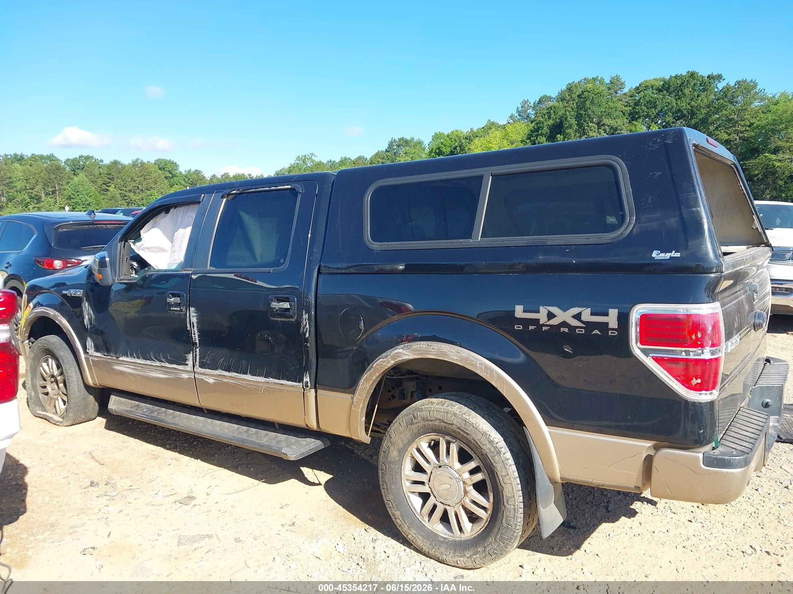 2012 Ford F-150 Lariat Black vin: 1FTFW1EF6CFC71870