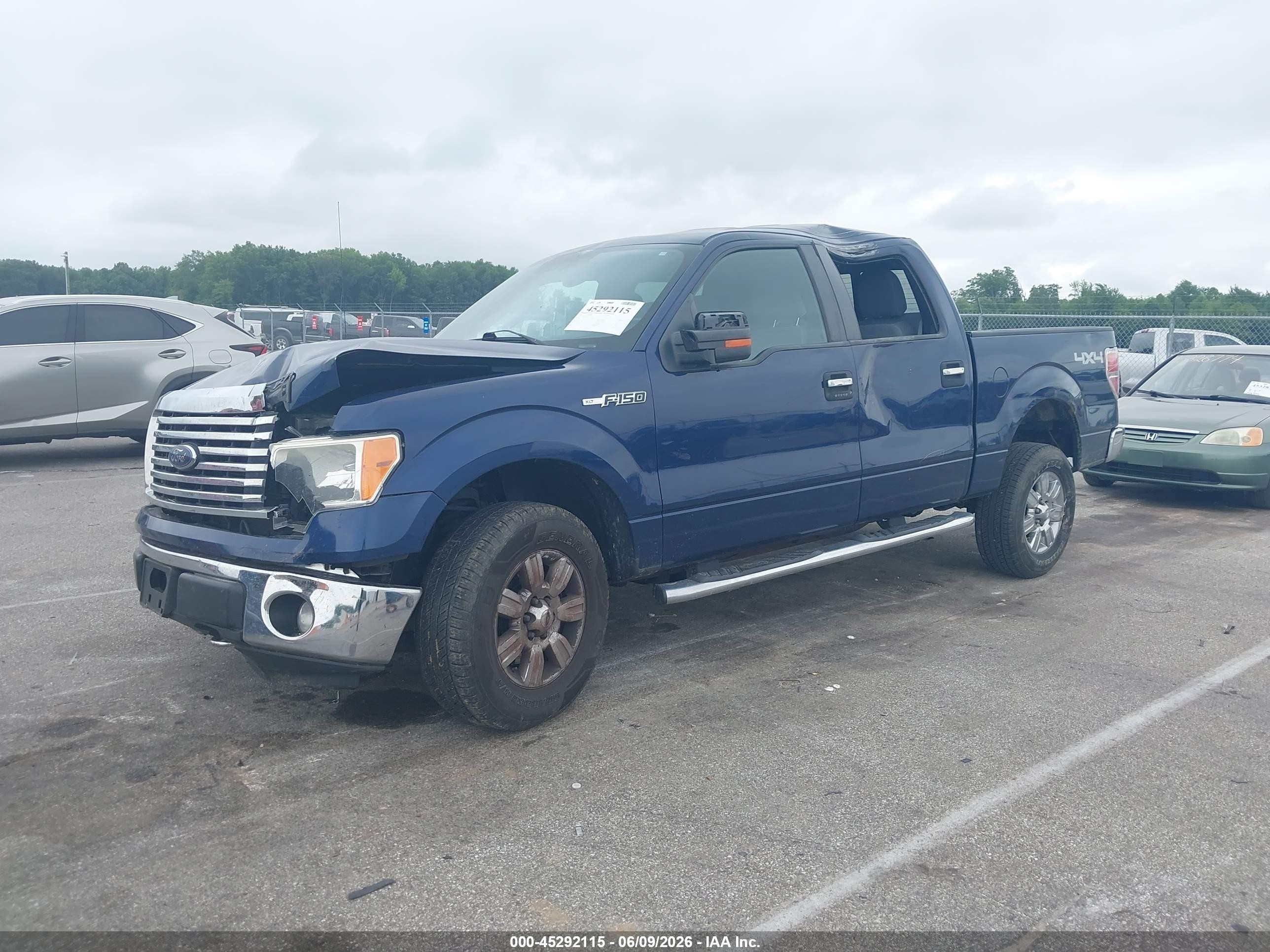 2012 Ford F-150 Xlt Blue vin: 1FTFW1EF6CFC73473