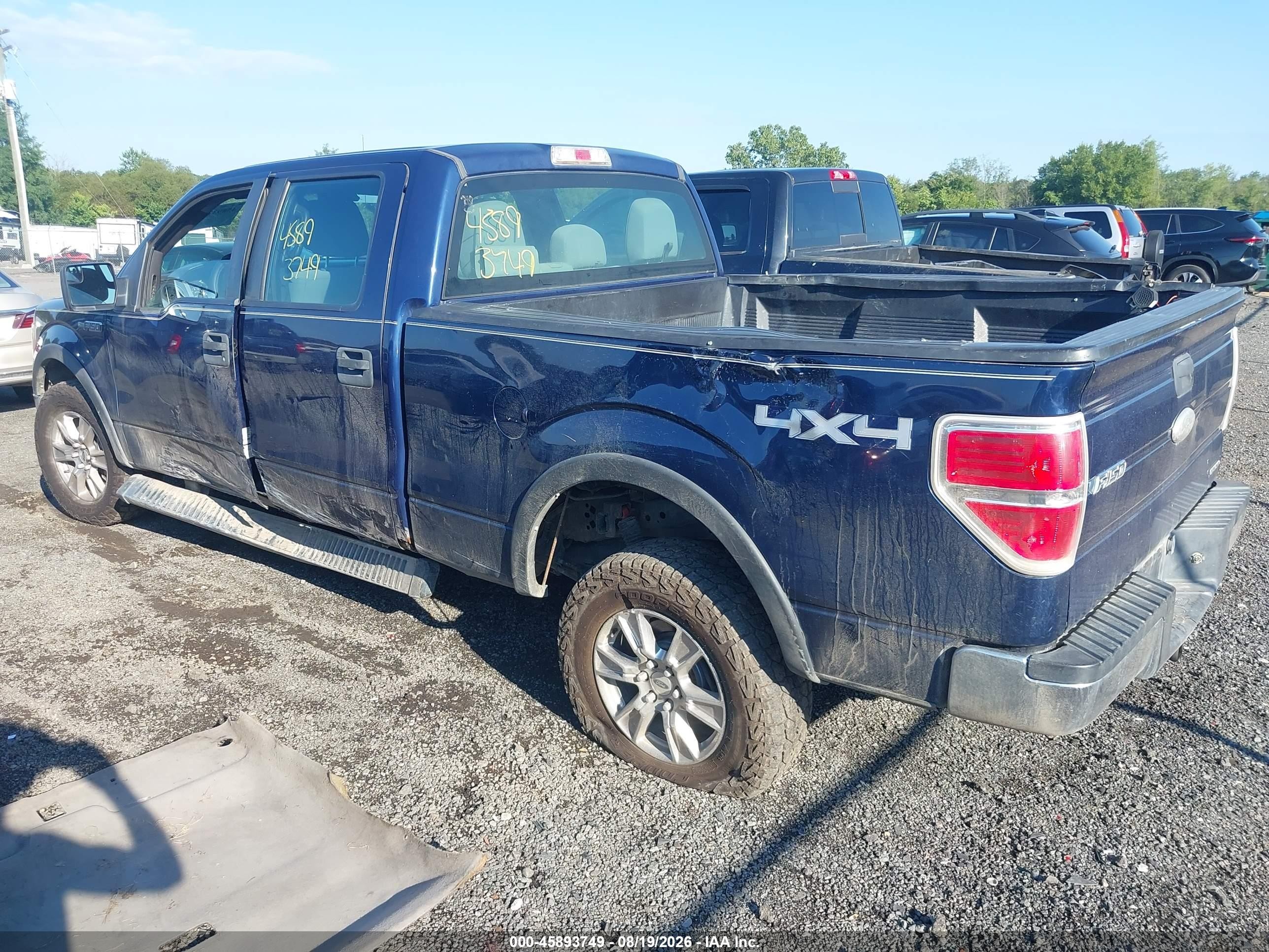 2012 Ford F-150 Xl Blue vin: 1FTFW1EF6CKD29225