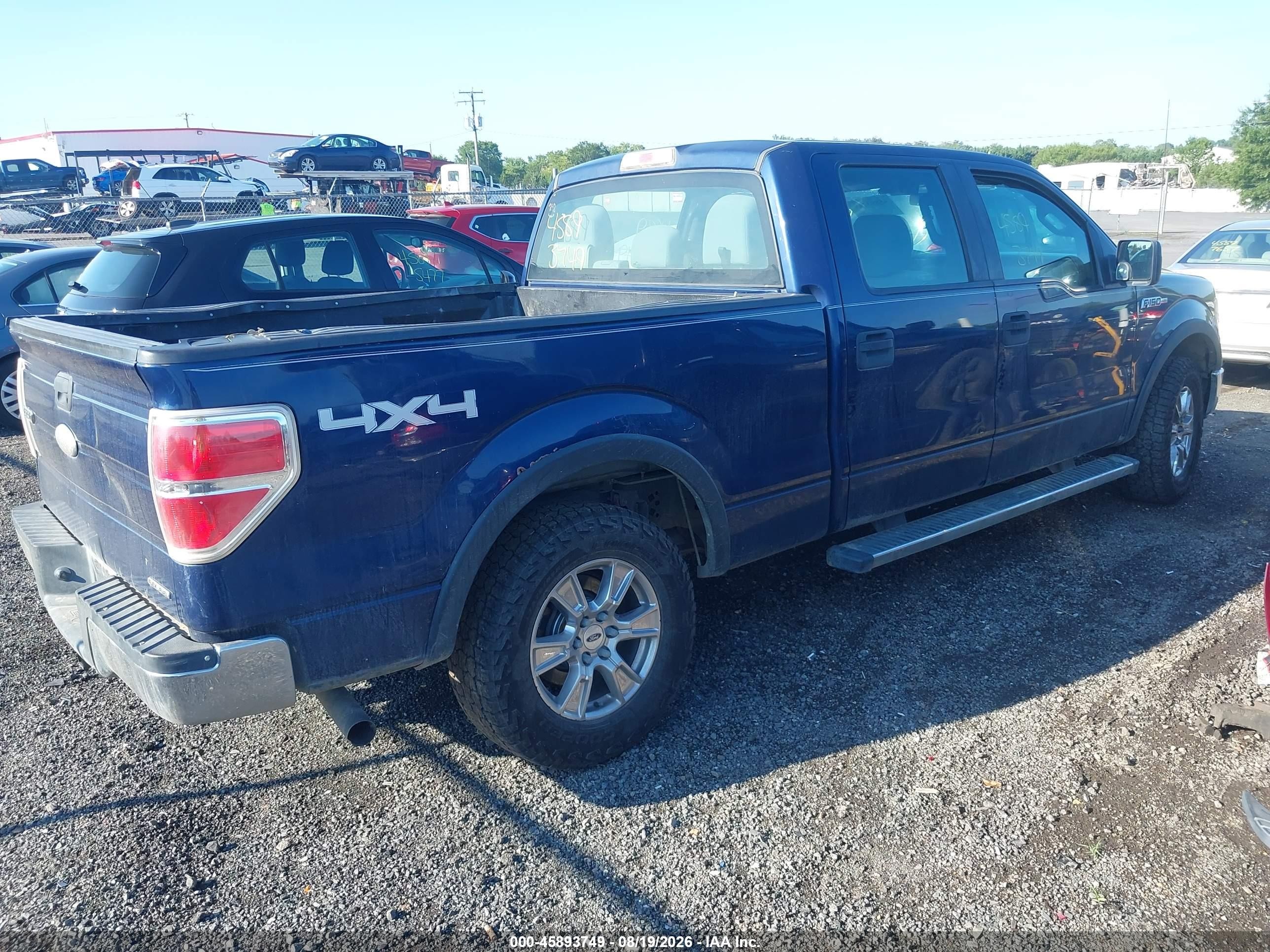 2012 Ford F-150 Xl Blue vin: 1FTFW1EF6CKD29225
