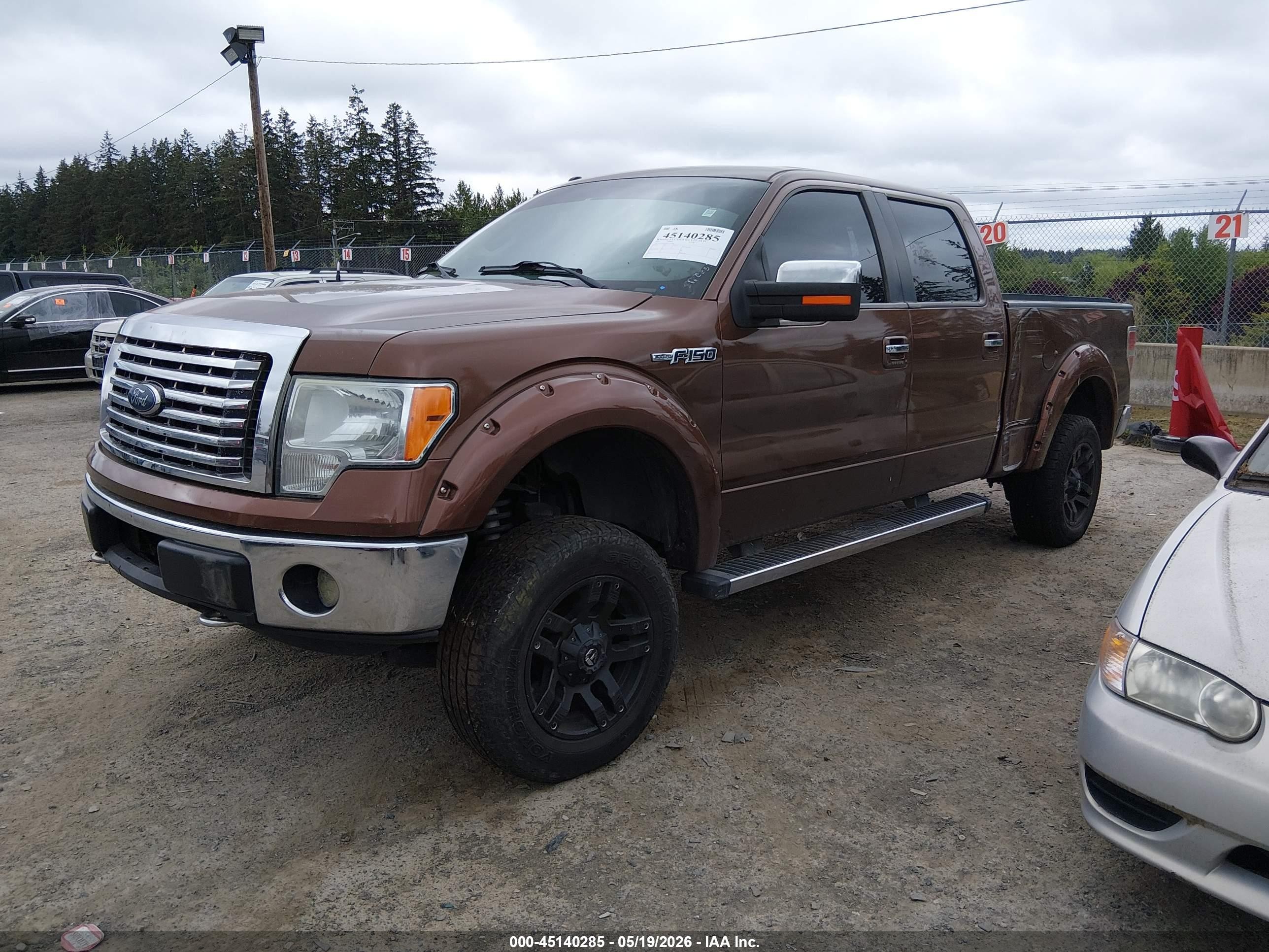 2012 Ford F-150 Lariat Brown vin: 1FTFW1EF6CKE11892