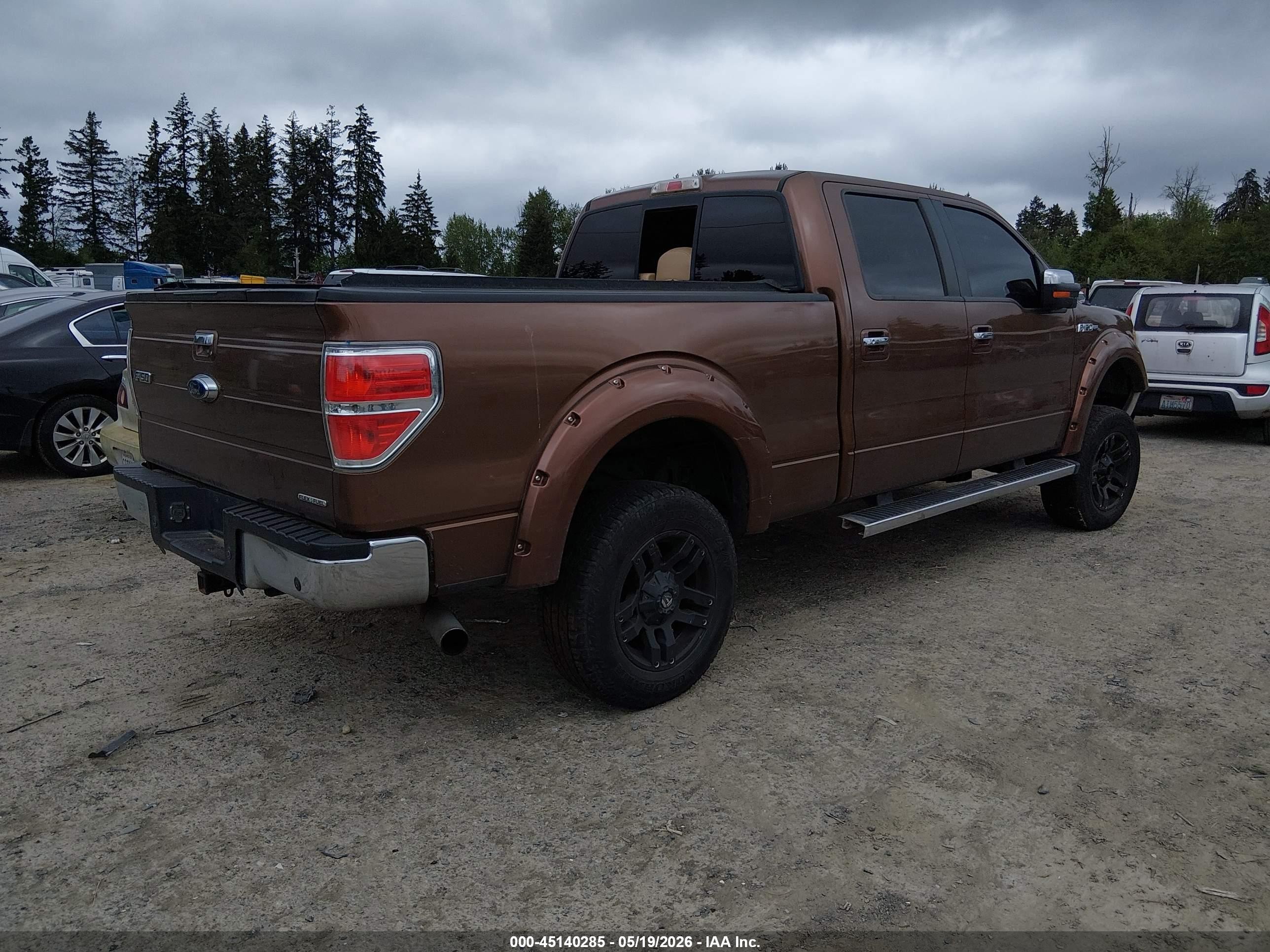 2012 Ford F-150 Lariat Brown vin: 1FTFW1EF6CKE11892