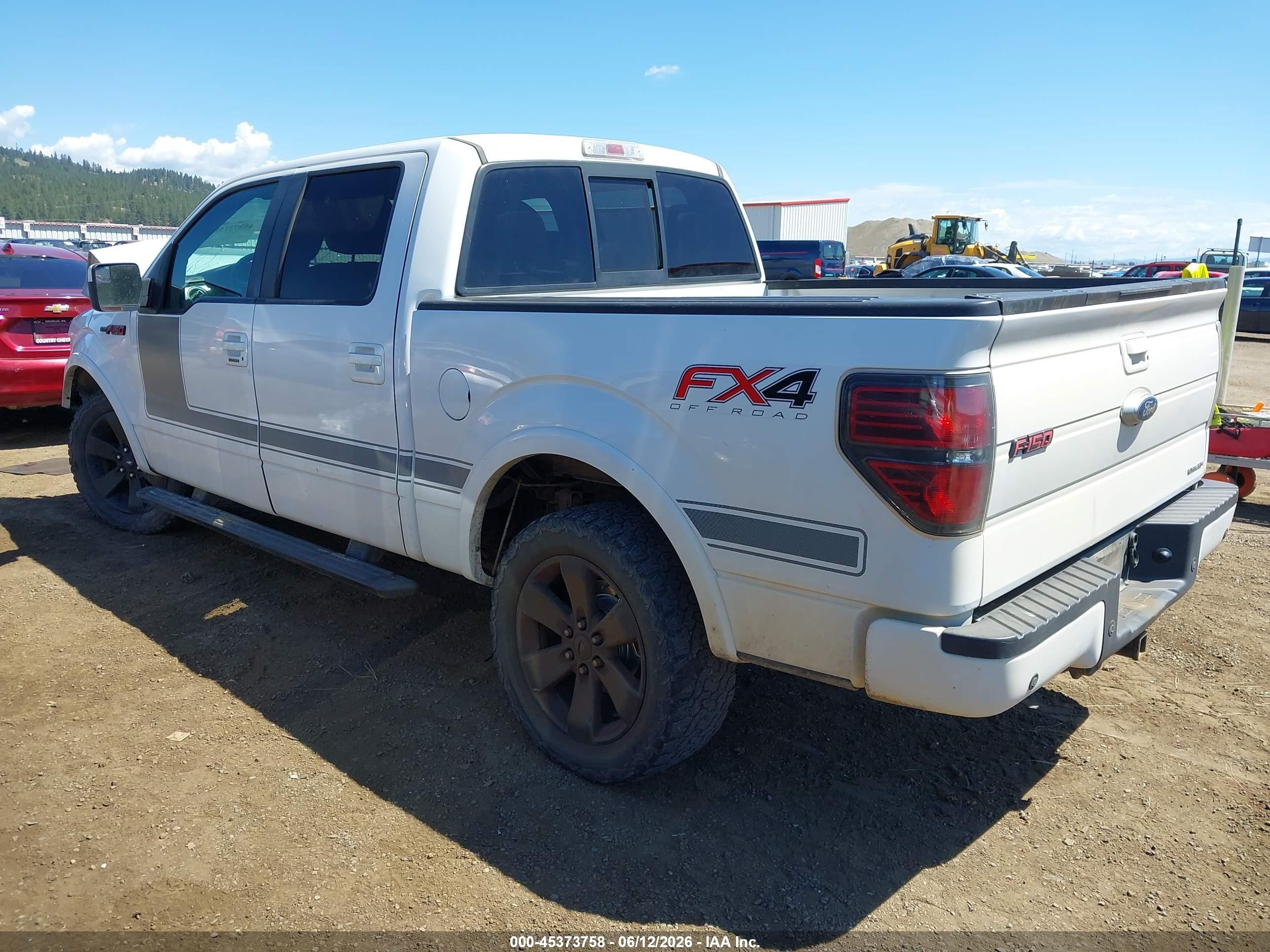 2013 Ford F-150 Fx4 White vin: 1FTFW1EF6DFB45767