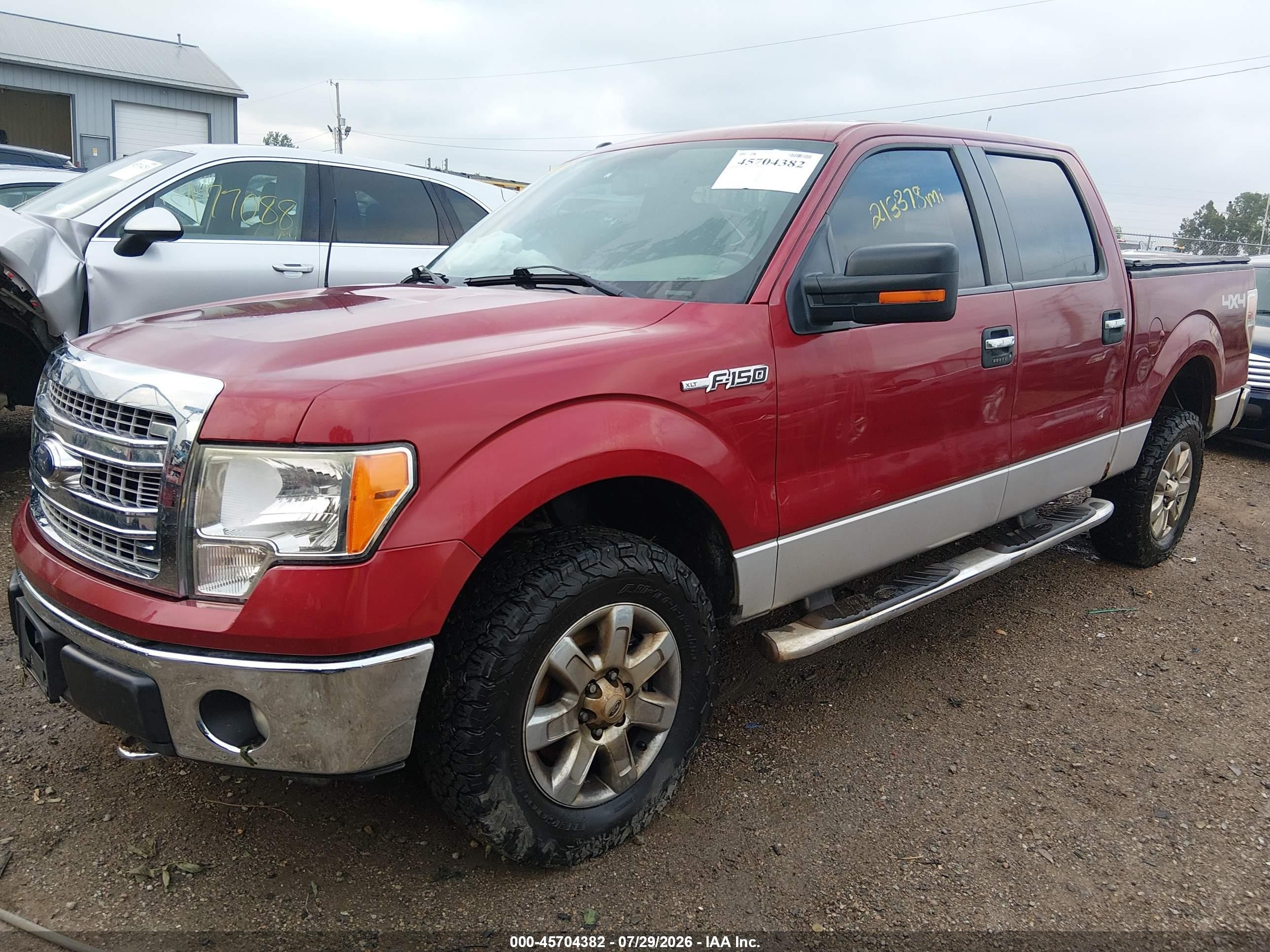 2013 Ford F-150 Xlt Red vin: 1FTFW1EF6DFD02312