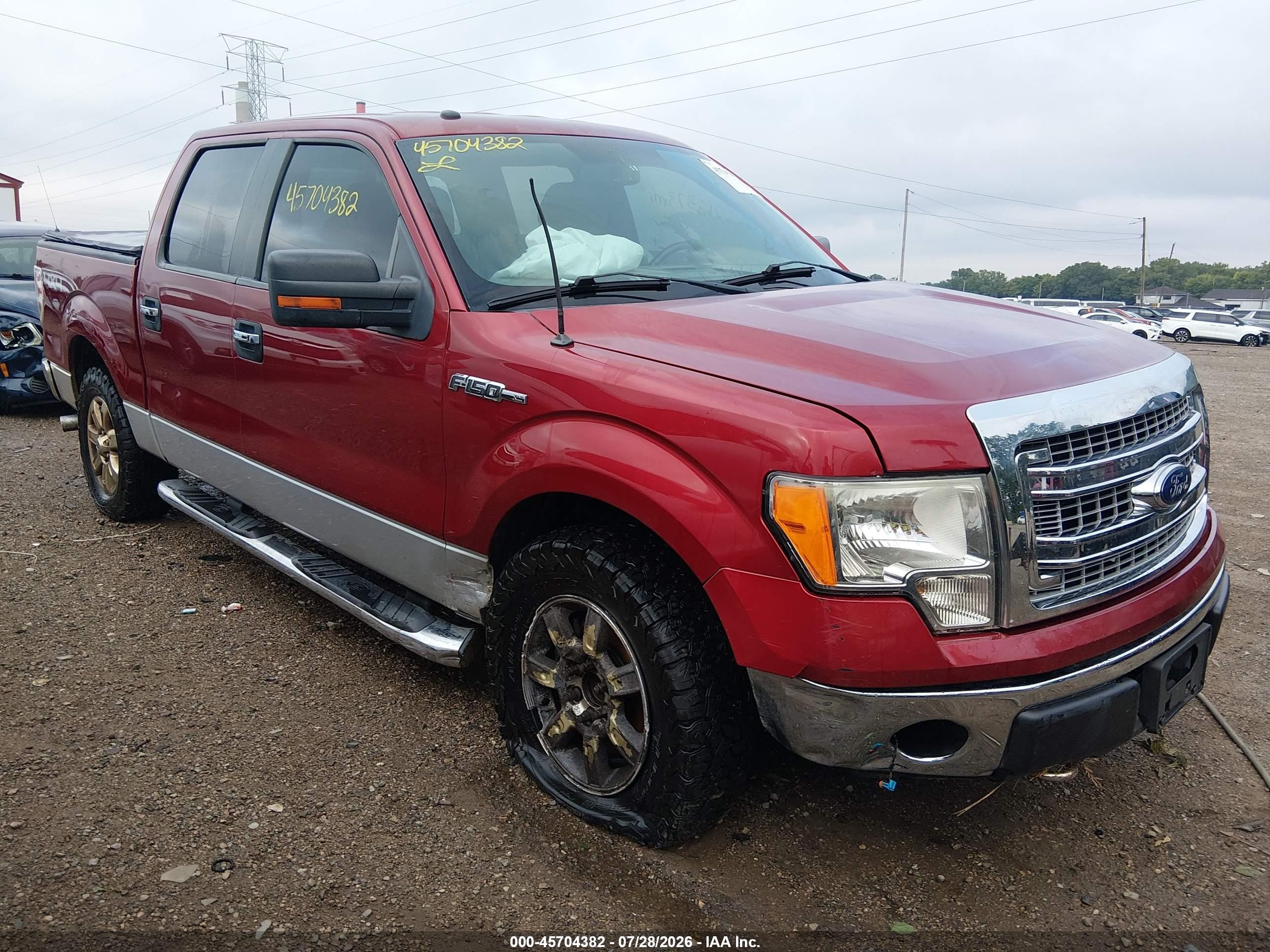 2013 Ford F-150 Xlt Red vin: 1FTFW1EF6DFD02312
