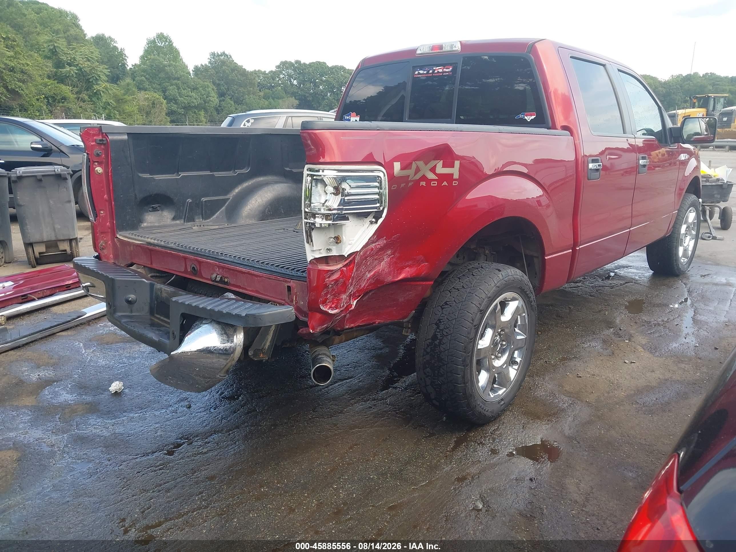 2014 Ford F-150 Xlt Red vin: 1FTFW1EF6EFA05266