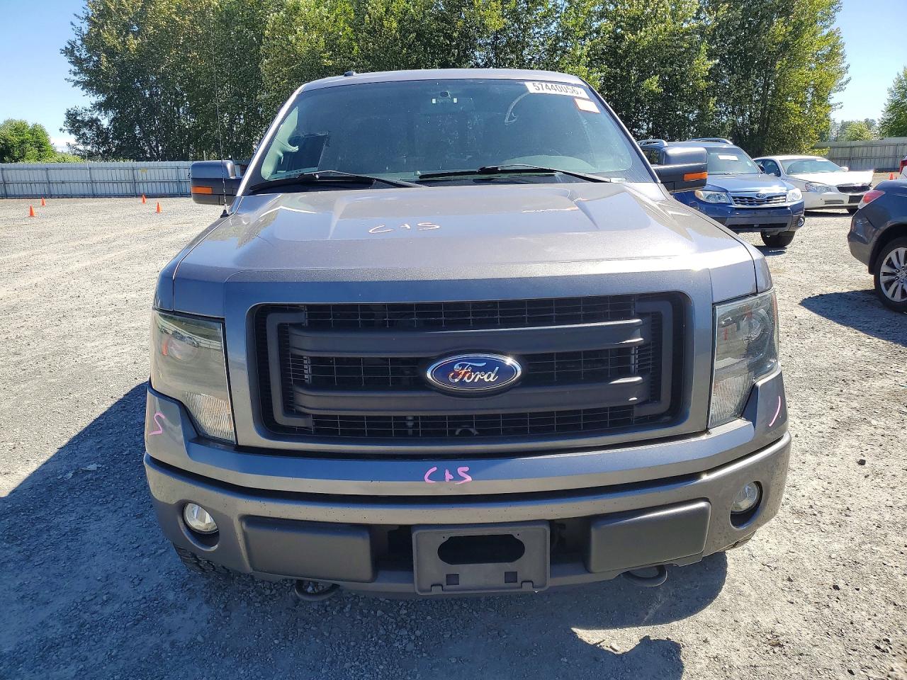 2014 Ford F150 Supercrew Gray vin: 1FTFW1EF6EKE49013
