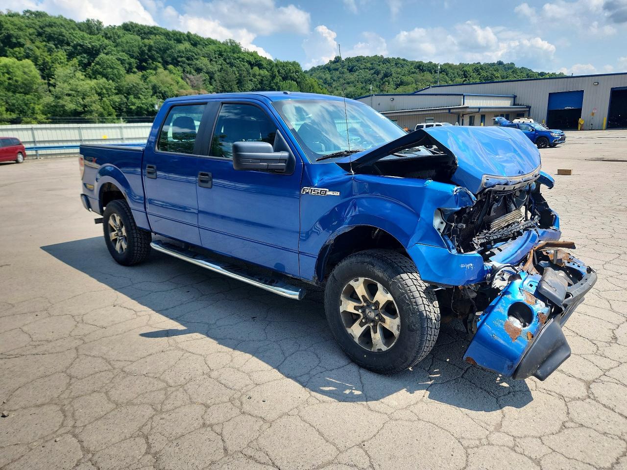 2014 Ford F150 Supercrew Blue vin: 1FTFW1EF6EKG44397