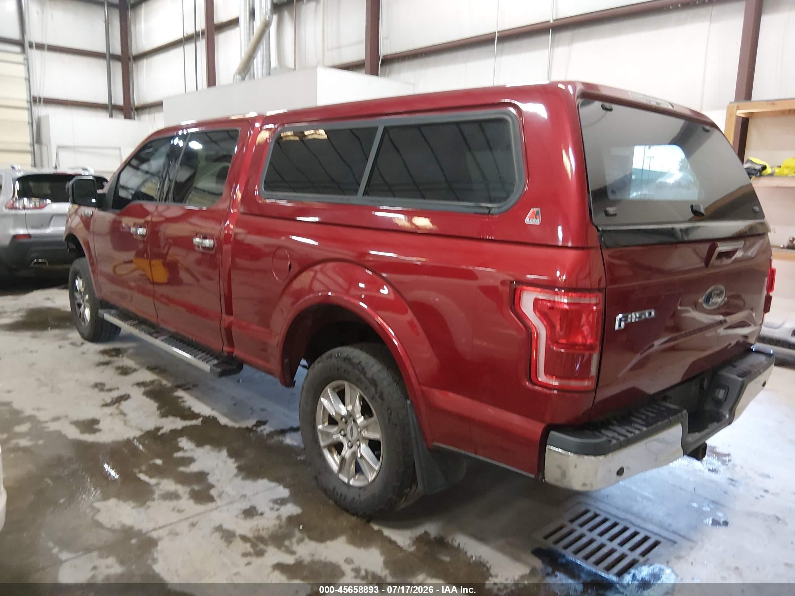 2015 Ford F-150 Lariat Red vin: 1FTFW1EF6FKD16480