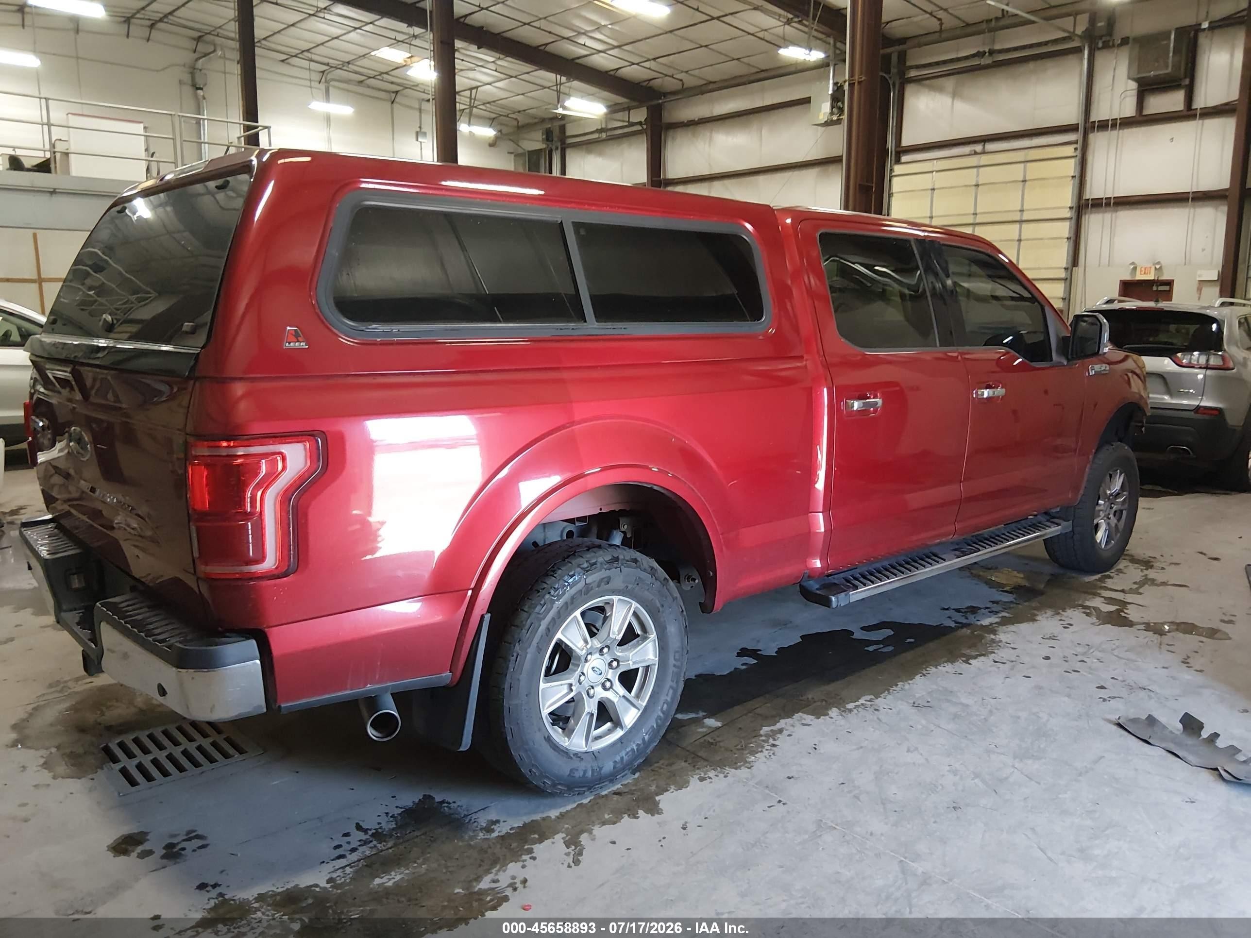 2015 Ford F-150 Lariat Red vin: 1FTFW1EF6FKD16480