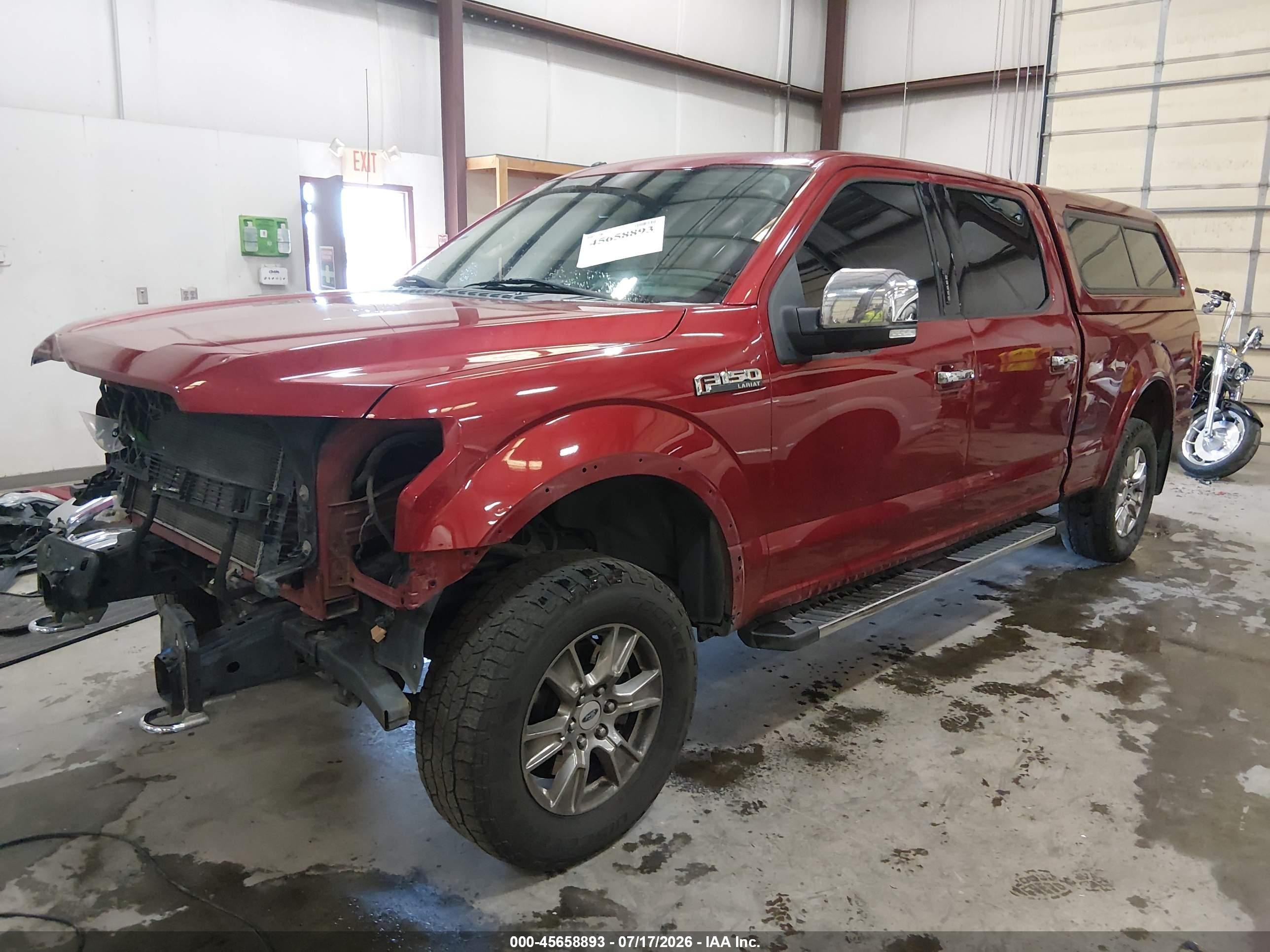 2015 Ford F-150 Lariat Red vin: 1FTFW1EF6FKD16480