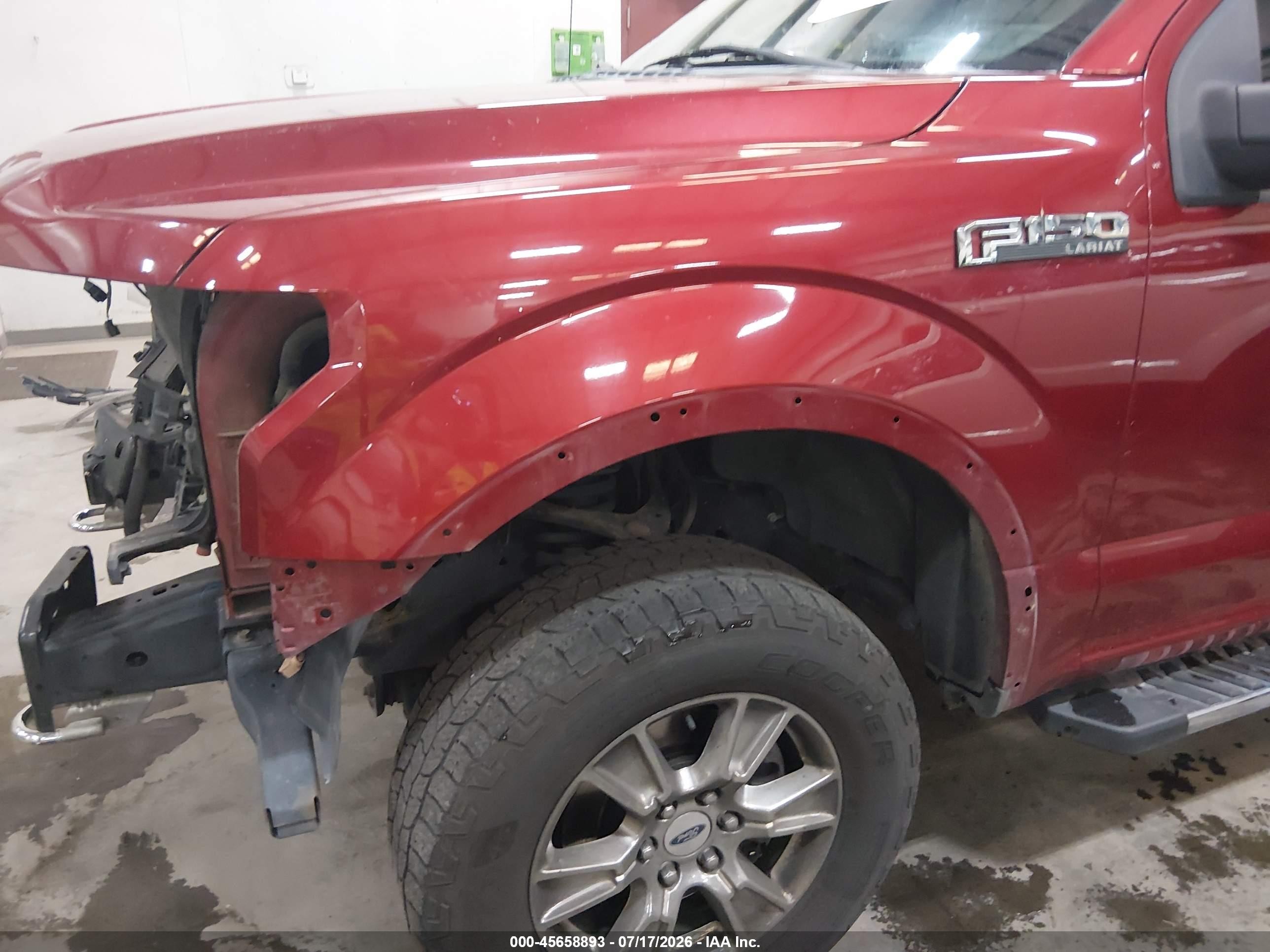 2015 Ford F-150 Lariat Red vin: 1FTFW1EF6FKD16480