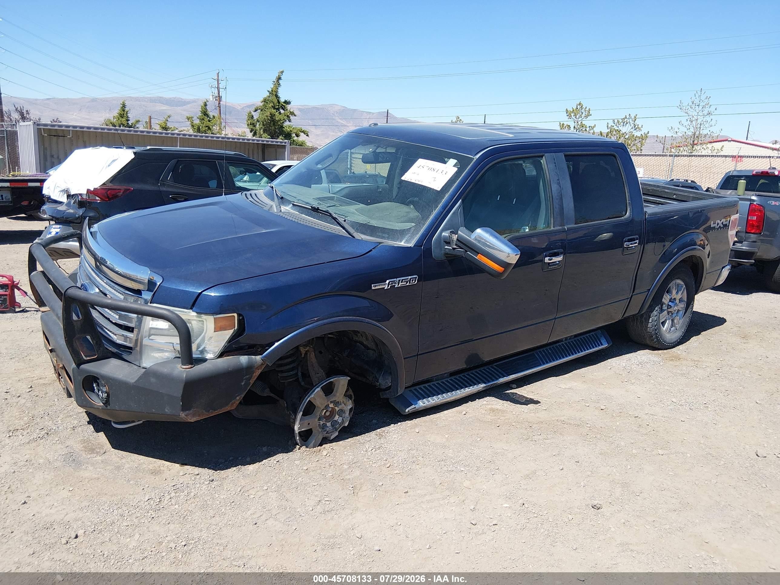 2013 Ford F-150 Lariat Blue vin: 1FTFW1EF7DFA46794