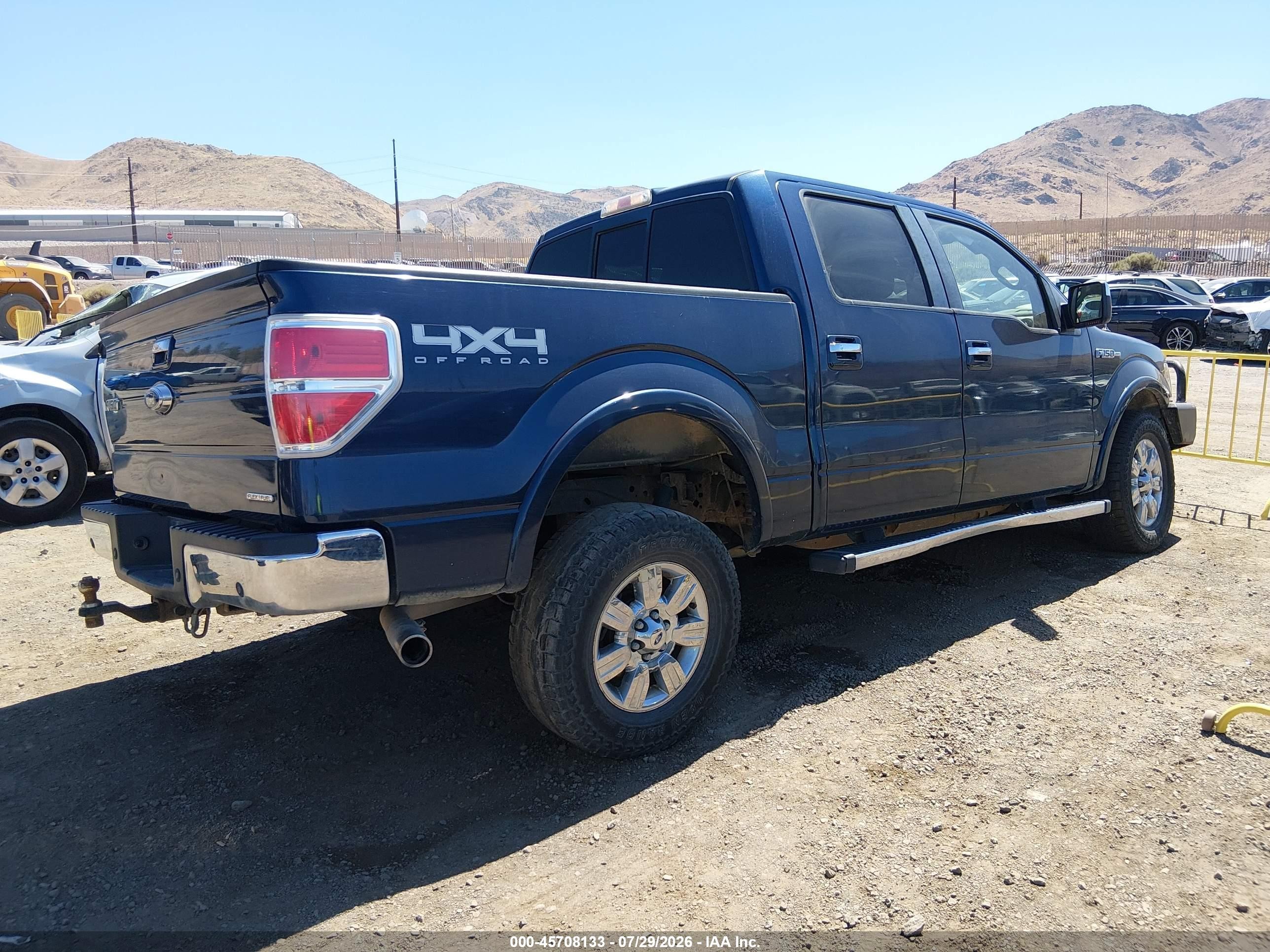 2013 Ford F-150 Lariat Blue vin: 1FTFW1EF7DFA46794