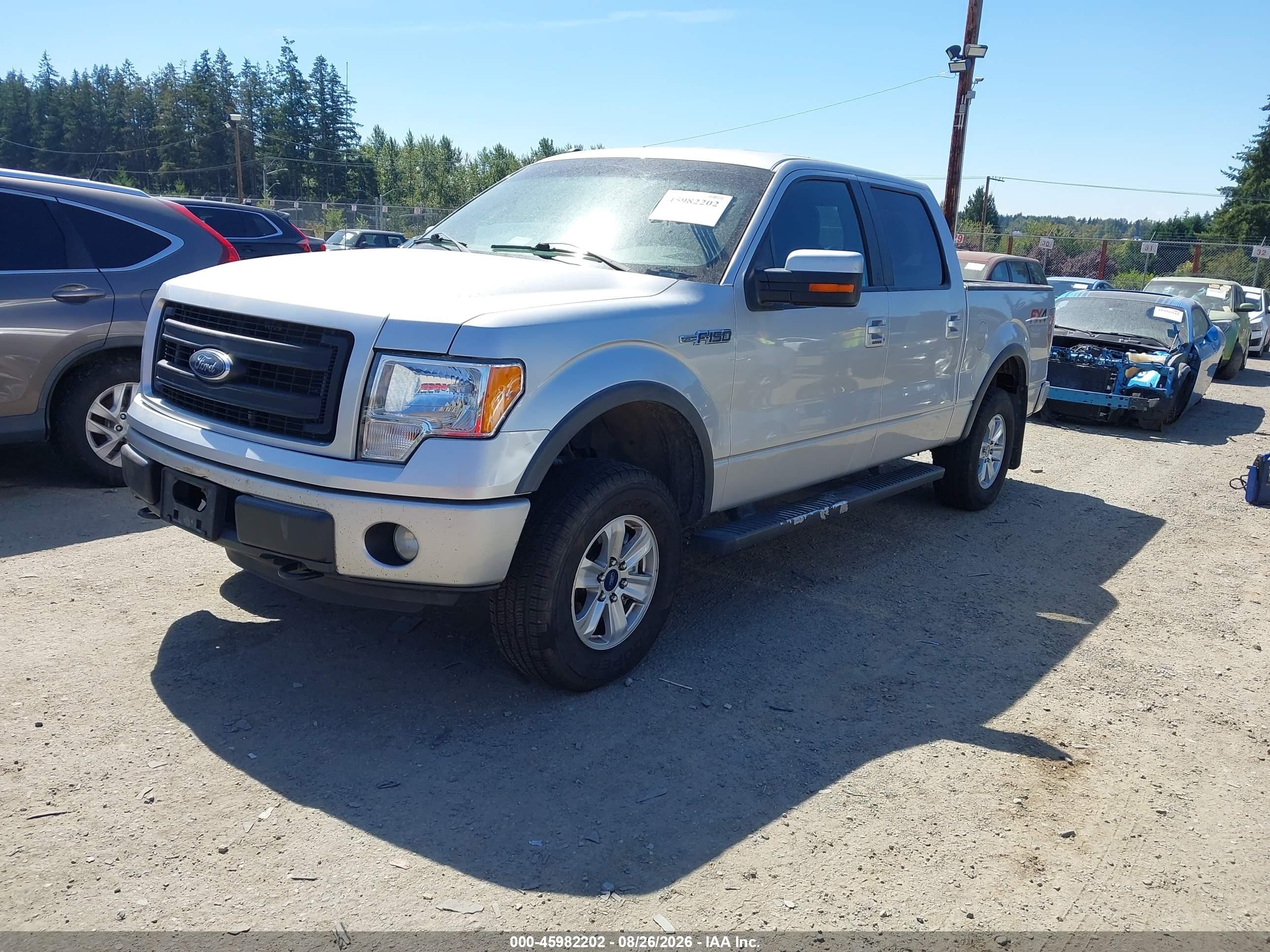 2013 Ford F-150 Fx4 Silver vin: 1FTFW1EF7DFB55949