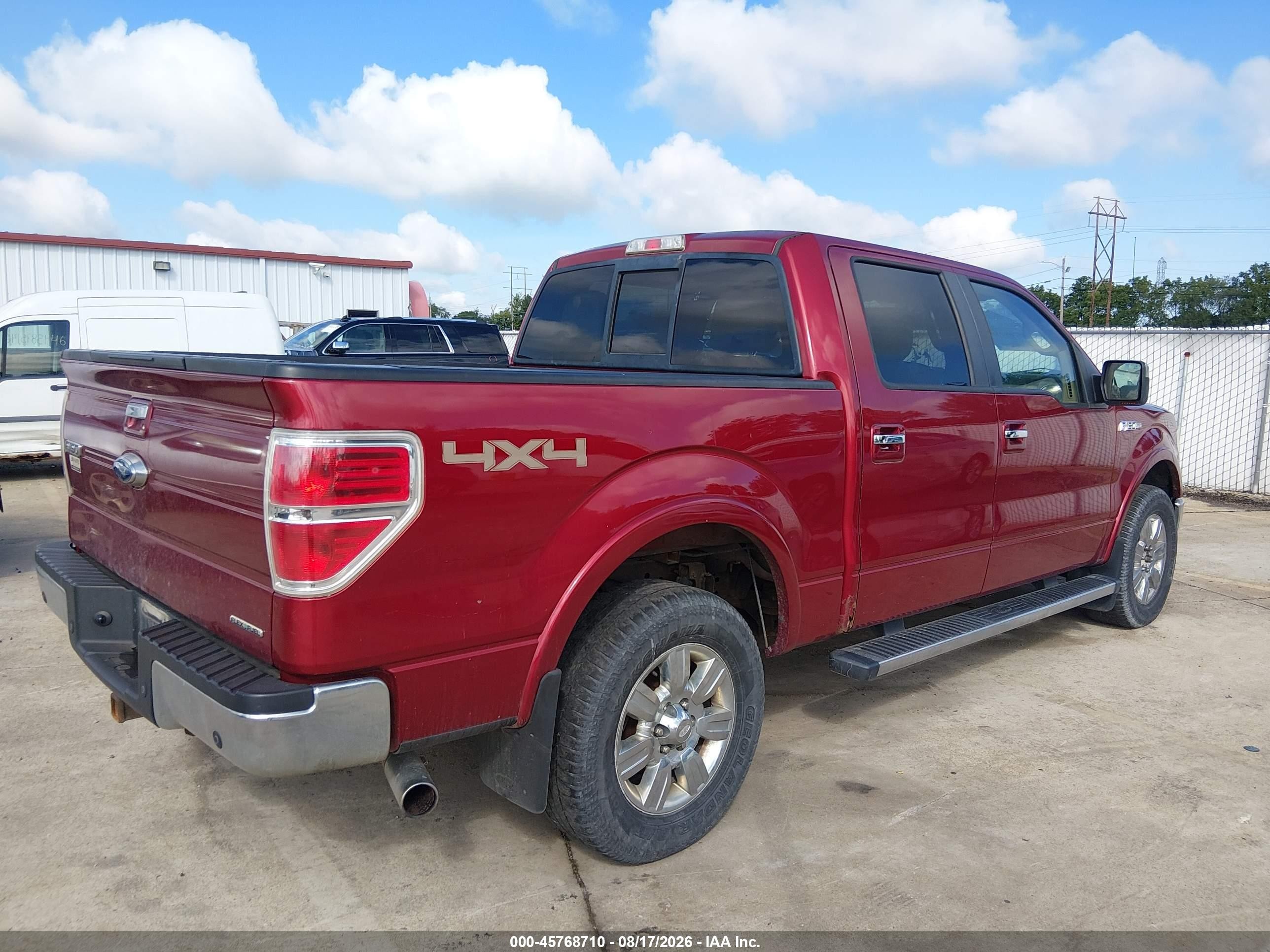 2013 Ford F-150 Lariat Red vin: 1FTFW1EF7DKE50654
