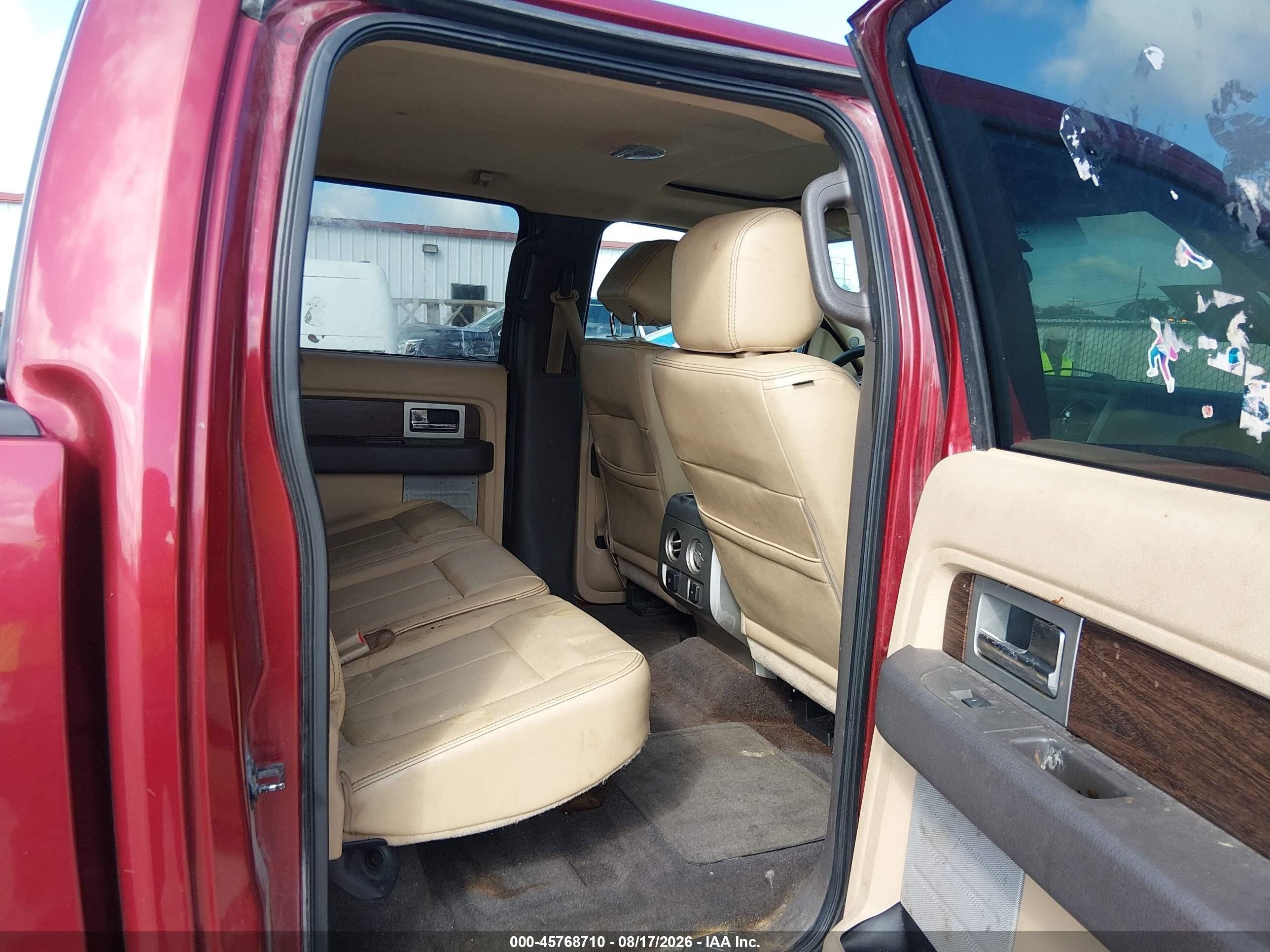 2013 Ford F-150 Lariat Red vin: 1FTFW1EF7DKE50654